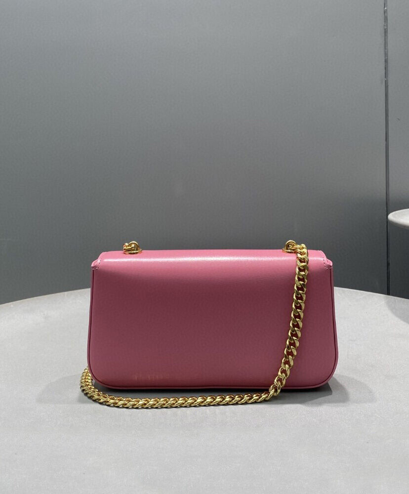 Celine Chain Shoulder Bag Triomphe In Shiny Calfskin Pink1:1High-quality replica