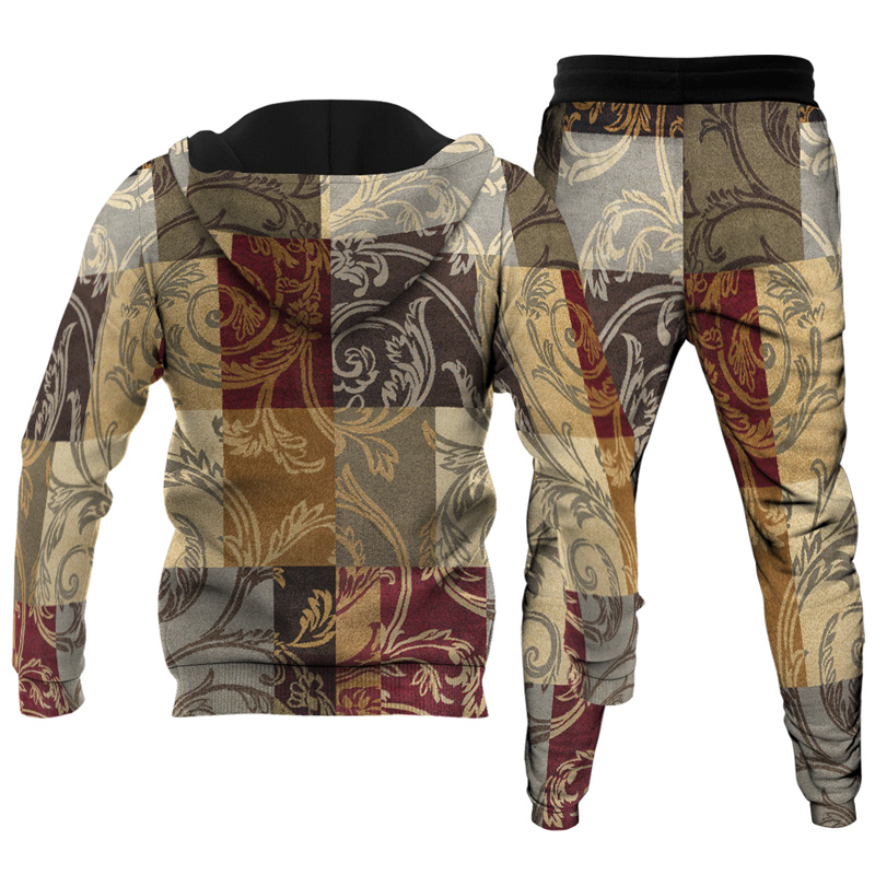 Men's Personalized Printed Hoodie Set 005