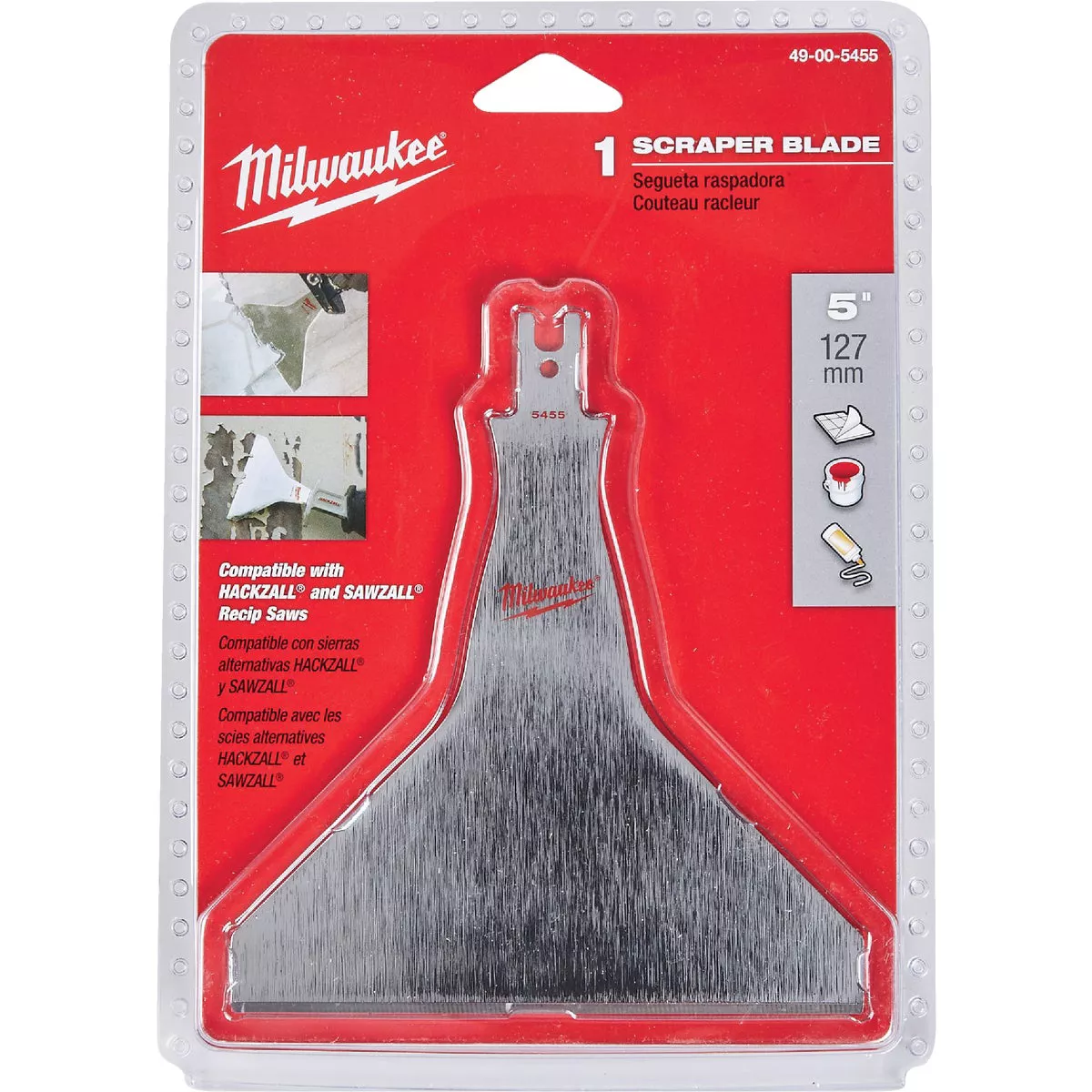 Milwaukee 5 In. Reciprocating Saw Scraper Blade