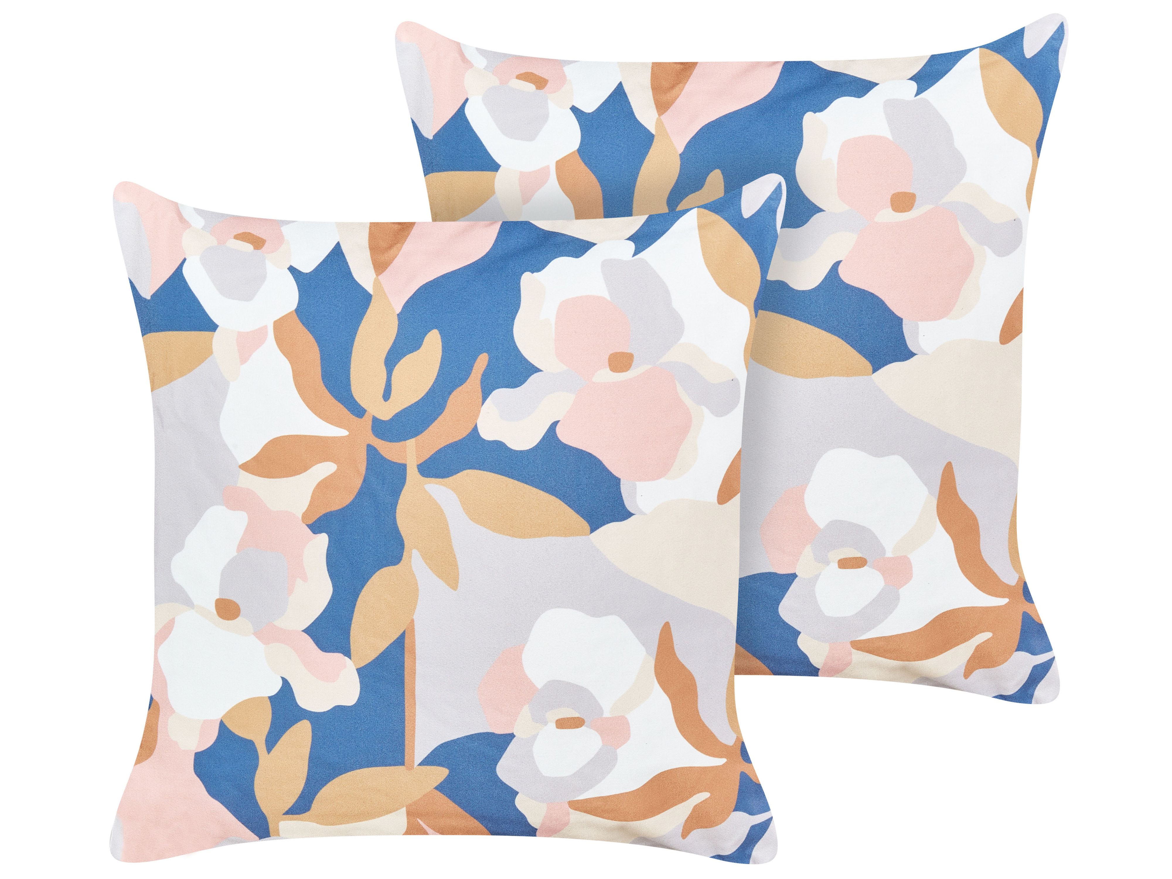 Set of 2 Outdoor Cushions VEREZZI Floral Pattern 45 x 45 cm Multicolour