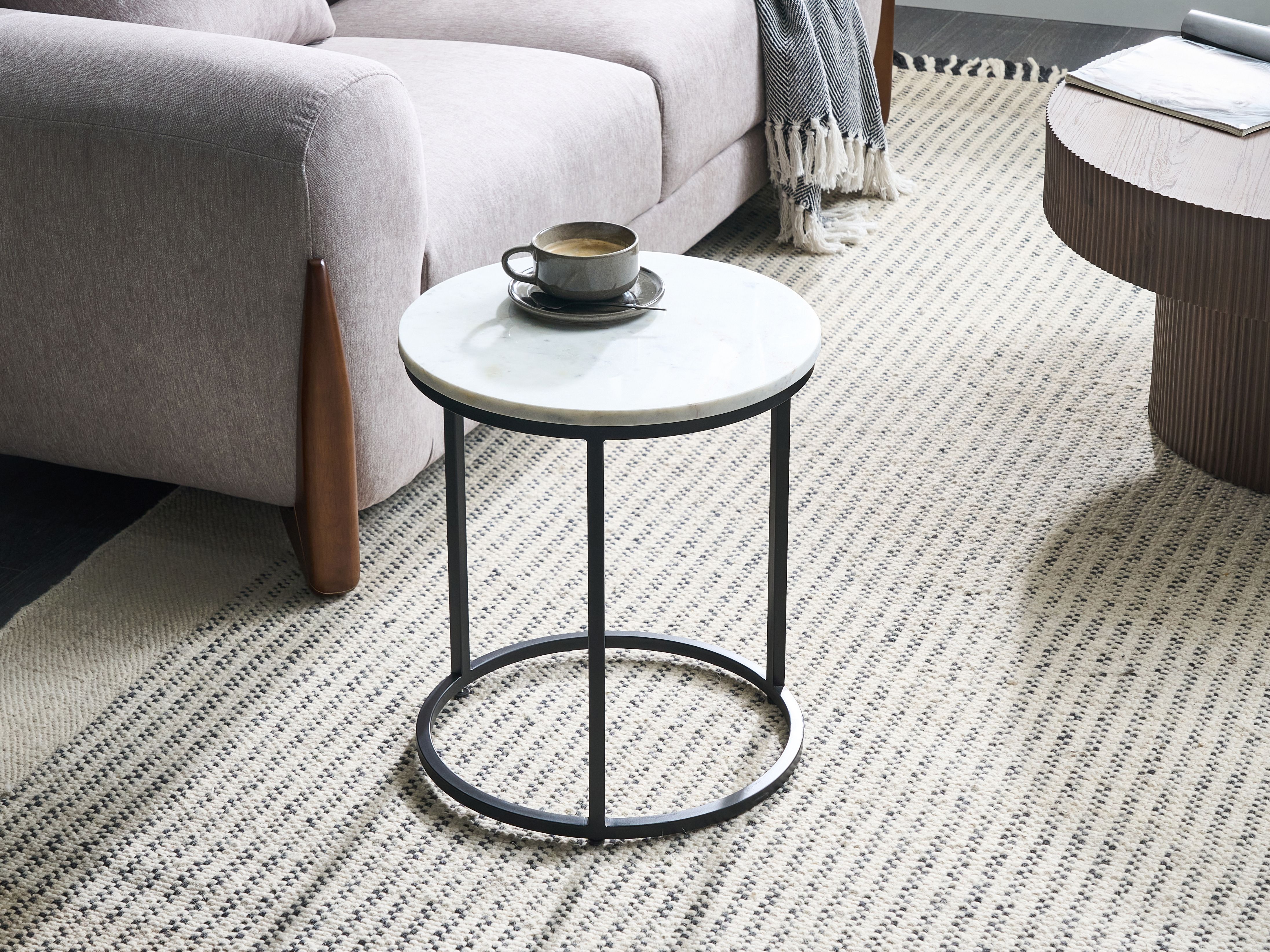 Side Table TYRELL Marble White