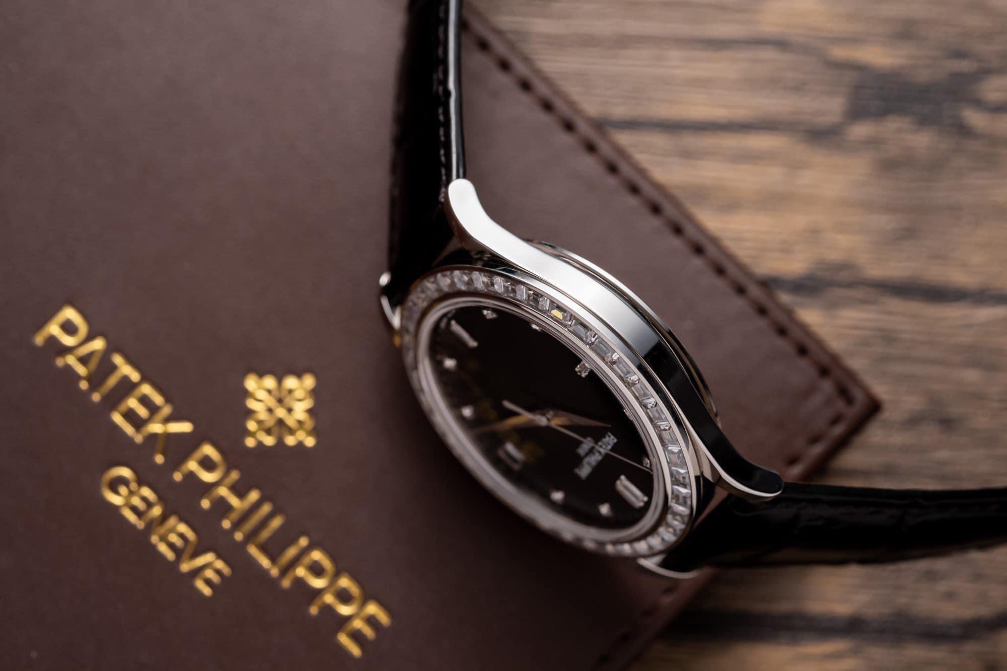 Patek Philippe Calatrava 5298P Replica 1:1 Watch Black With Stone Bezel 38mm - Top club