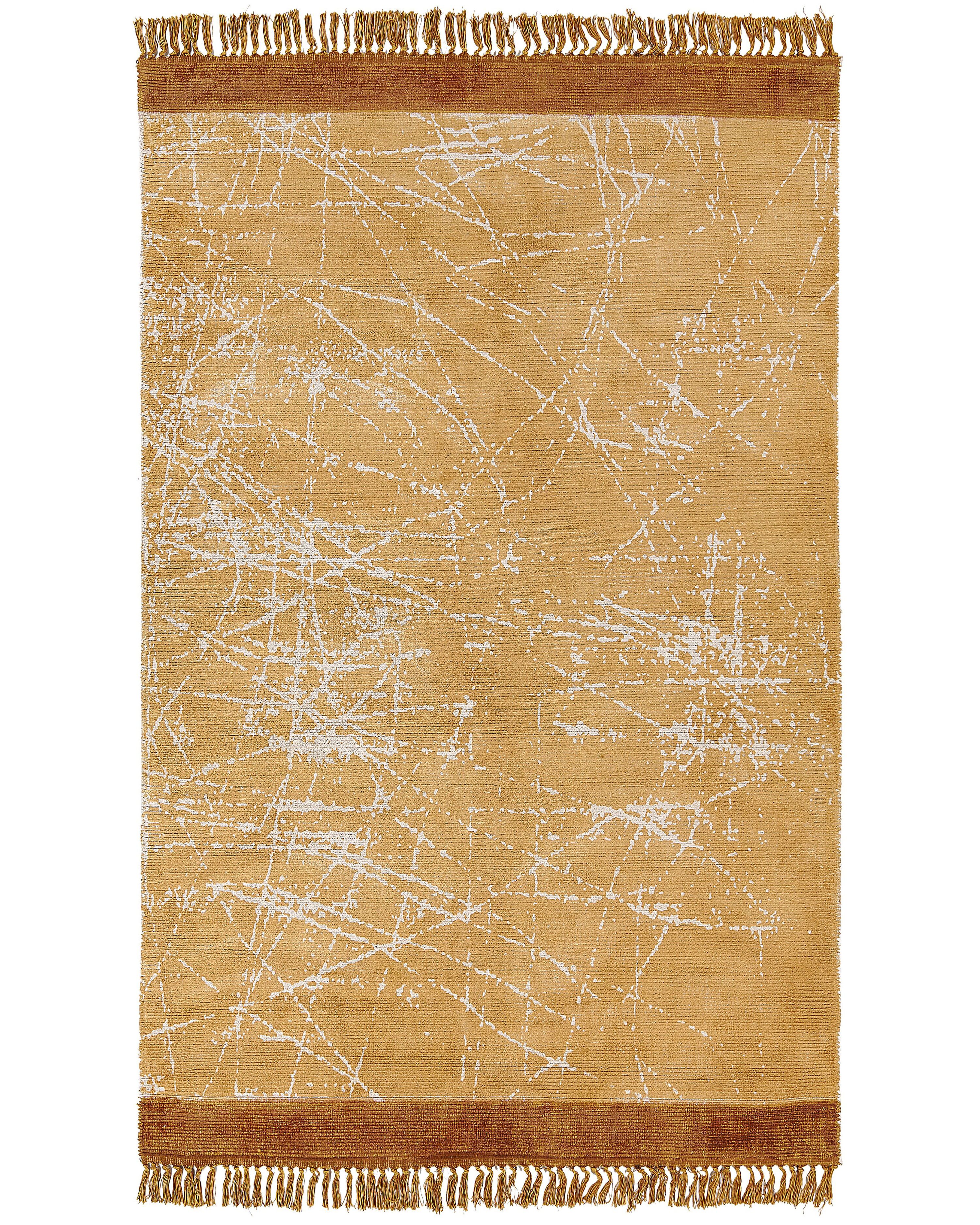 Rug HANLI Orange 160 x 230 cm Viscose