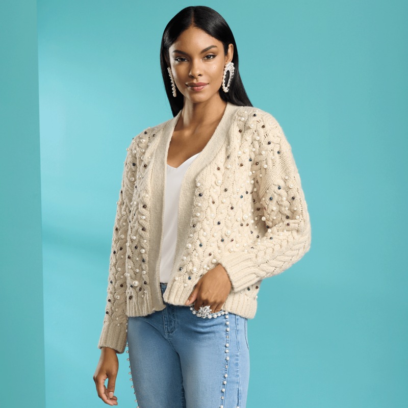 Amari Pearl Cardigan - MIDNIGHT VELVET CATALOG