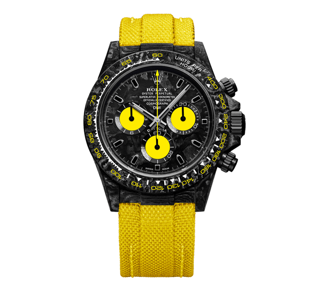 ROLEX Diw Daytona carbon lemon edition 40mm oyster black(1:1 replica) - Top club