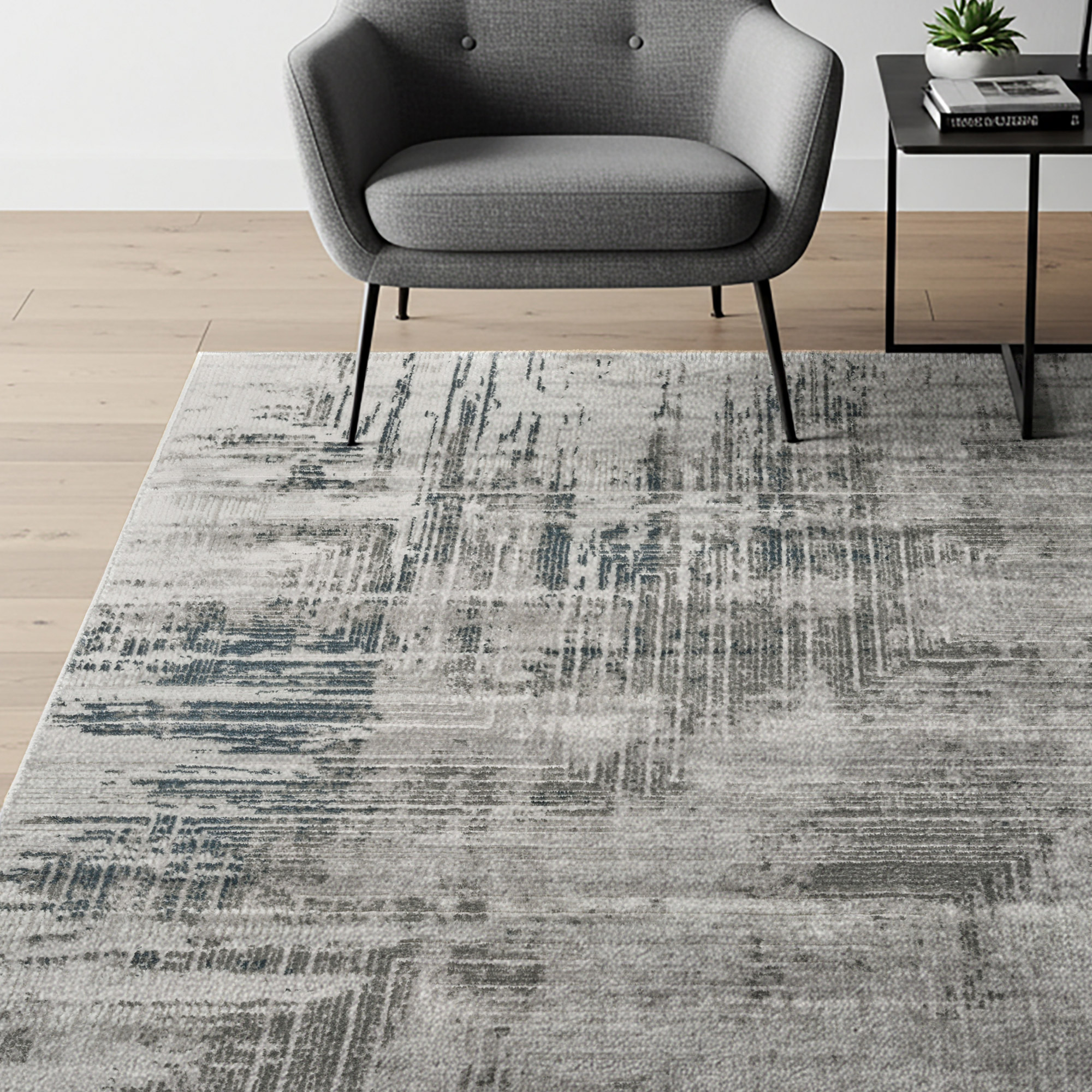 Divina Area Rug, Corlis Gray, 5’3” x 7’