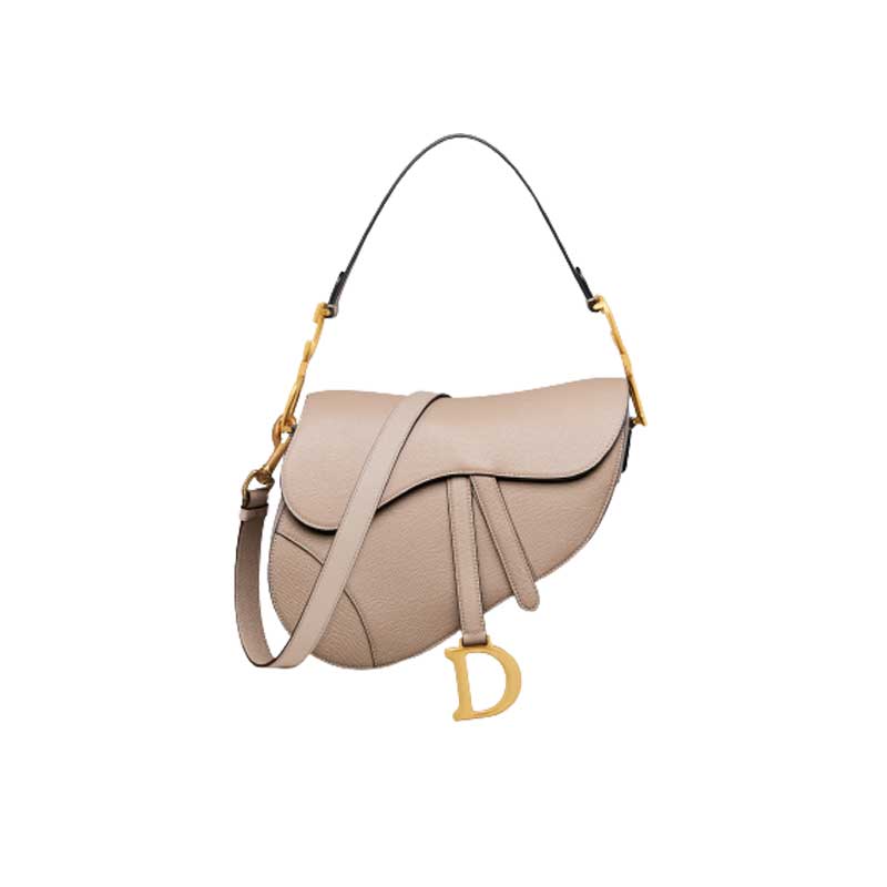 Saddle Bag With Strap Hazelnut Grained Calfskin – DB0711:1High-quality replica