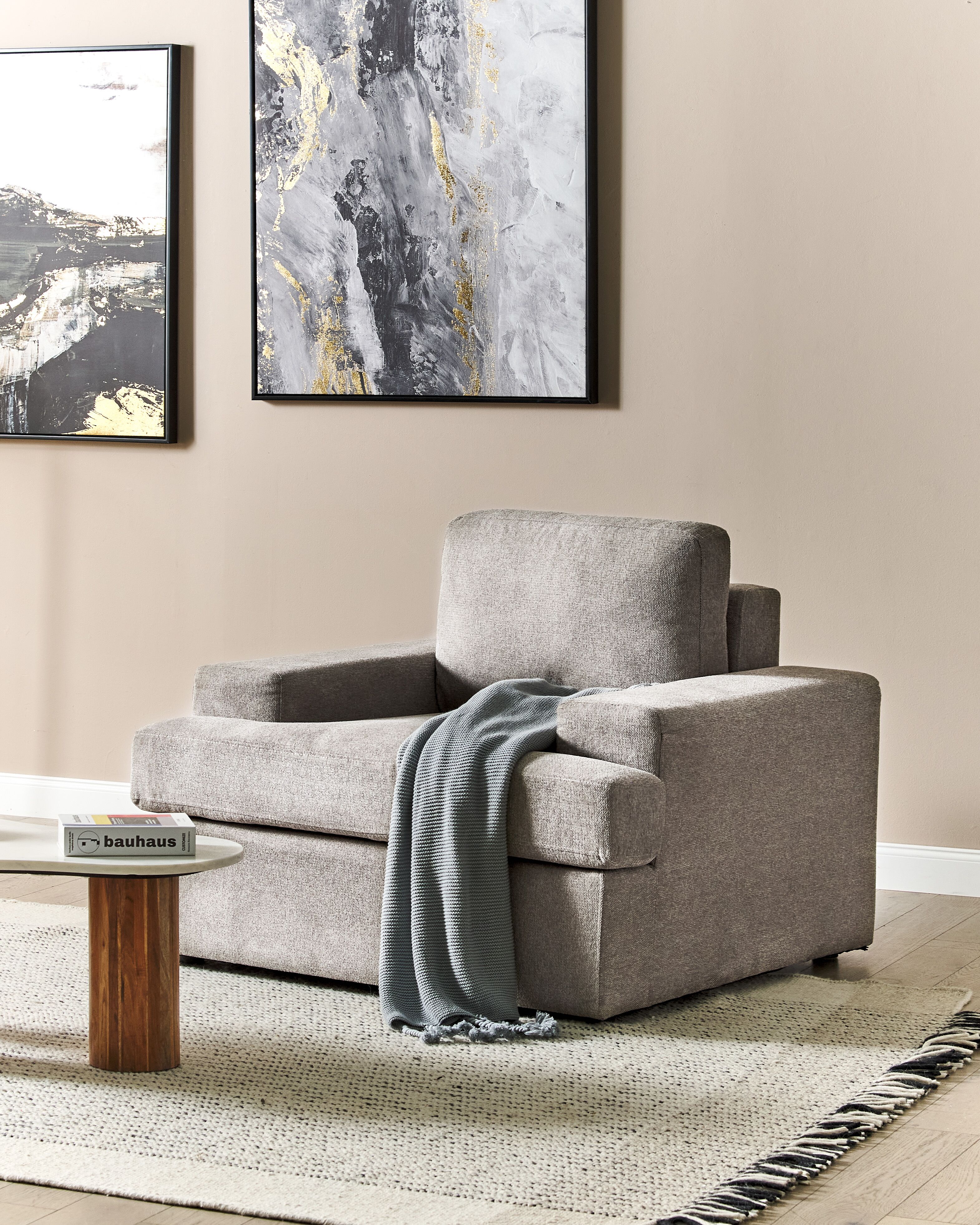Armchair ALLA Fabric Taupe