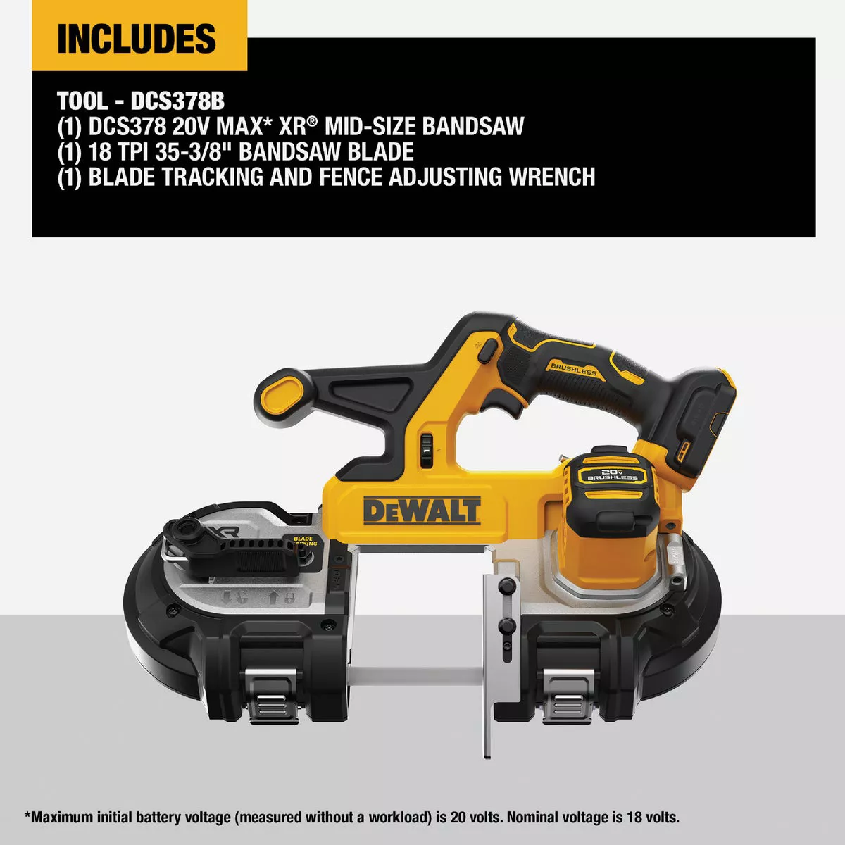 DEWALT 20V MAX XR Brushless Cordless Band Saw (Tool Only)