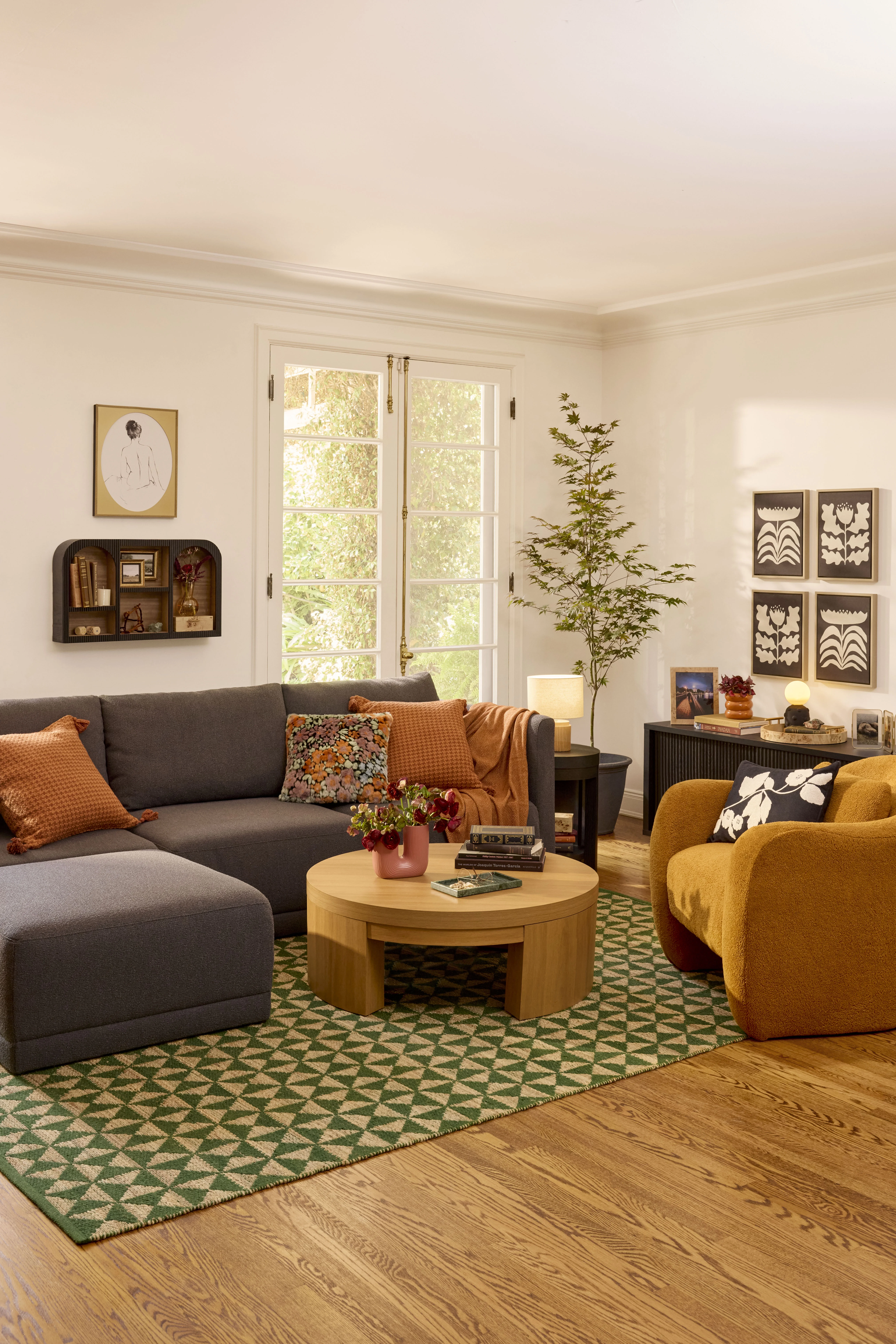 Beautiful Drew Modular Sectional Sofa with Ottoman by Drew Barrymore, Gray Fabric - Image 31