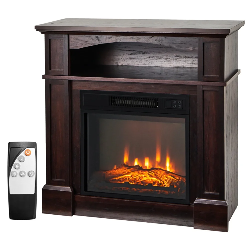 Kadyn Heater,Fireplace, Electric Fireplace, Fireplace Heater,18 Inch 1400W Electric TV Stand Fireplace with Shelf-Natural