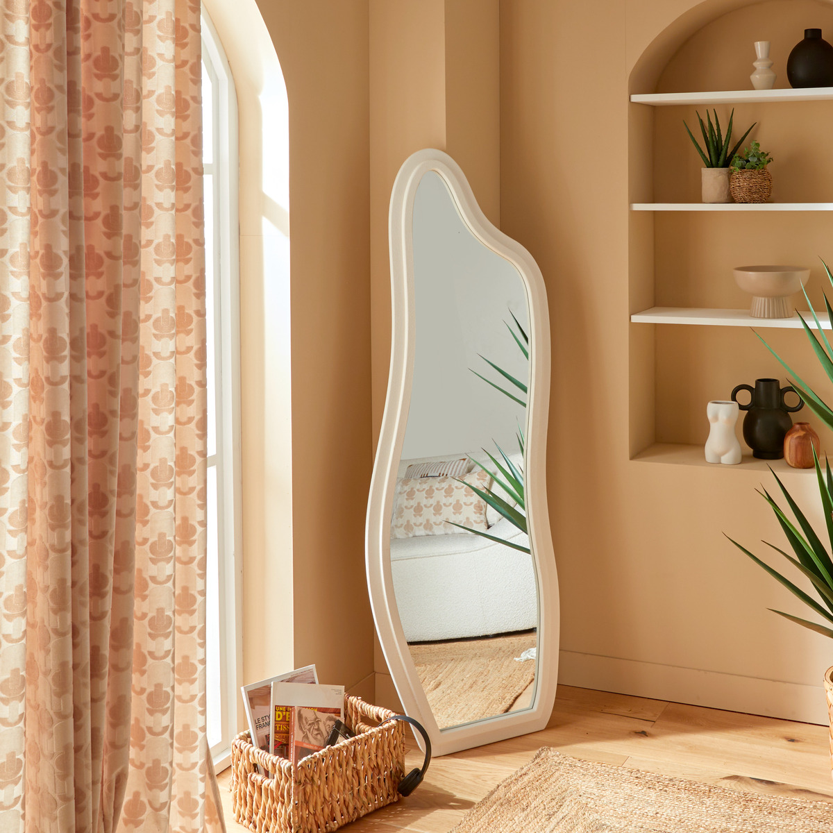 Mirror "Emily" White, 160x58 cm