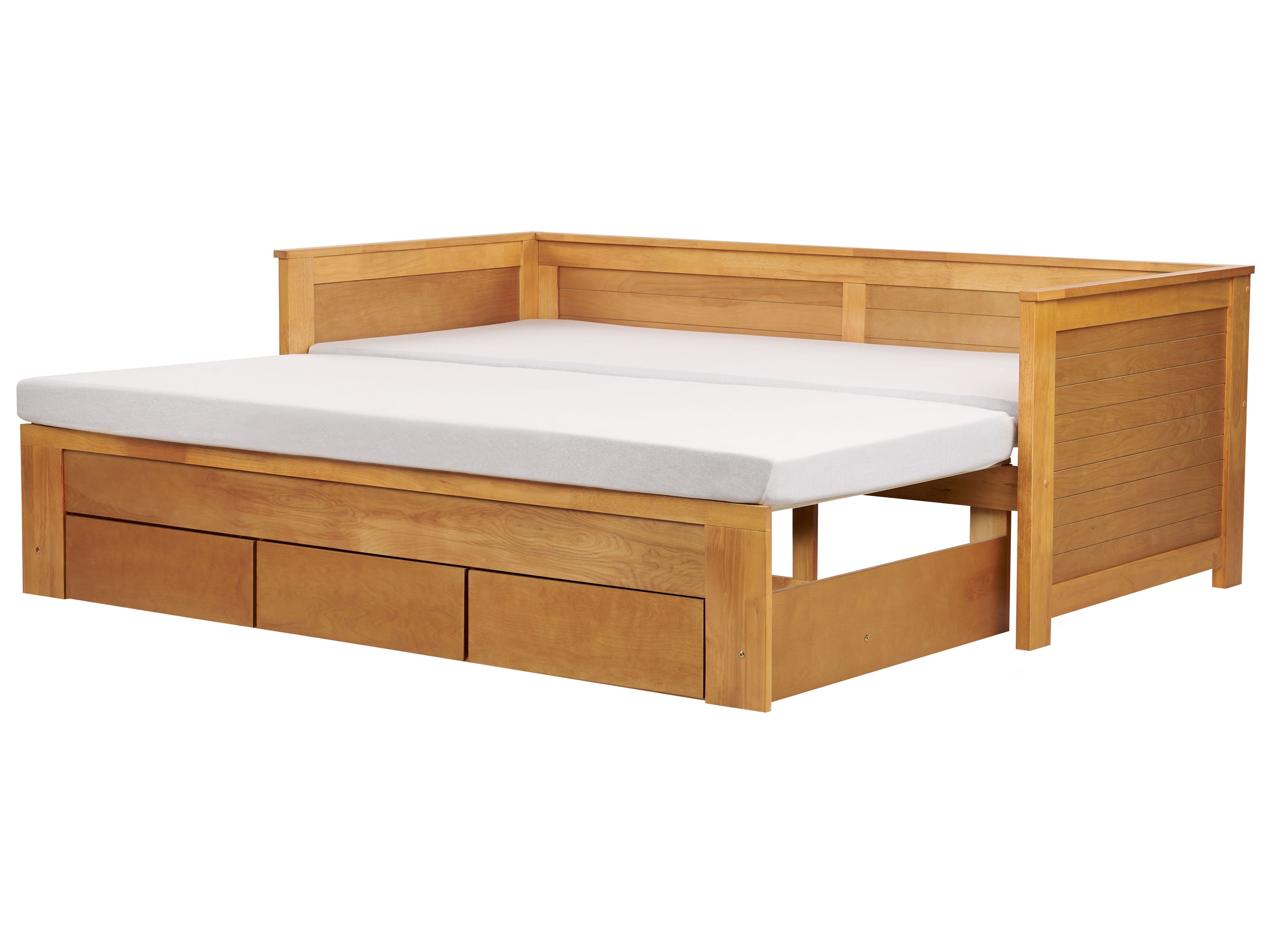 Bed with Storage Drawers Wood CAHORS 90 x 200 cm (EU Single) Brown