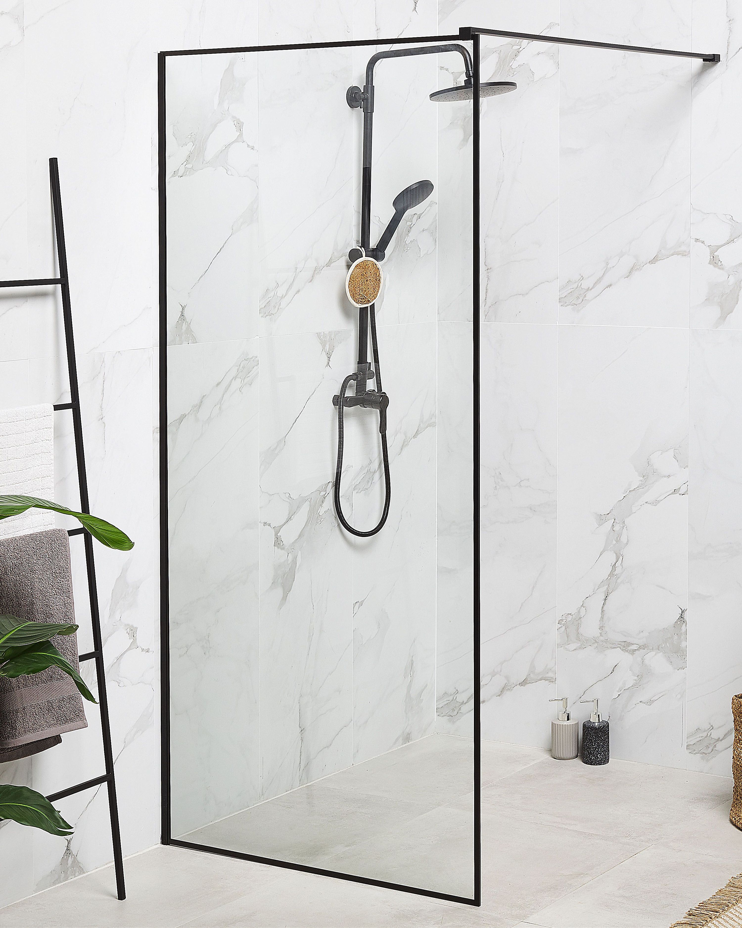 Shower Screen WASPAM II 1000 x 1900 mm Black