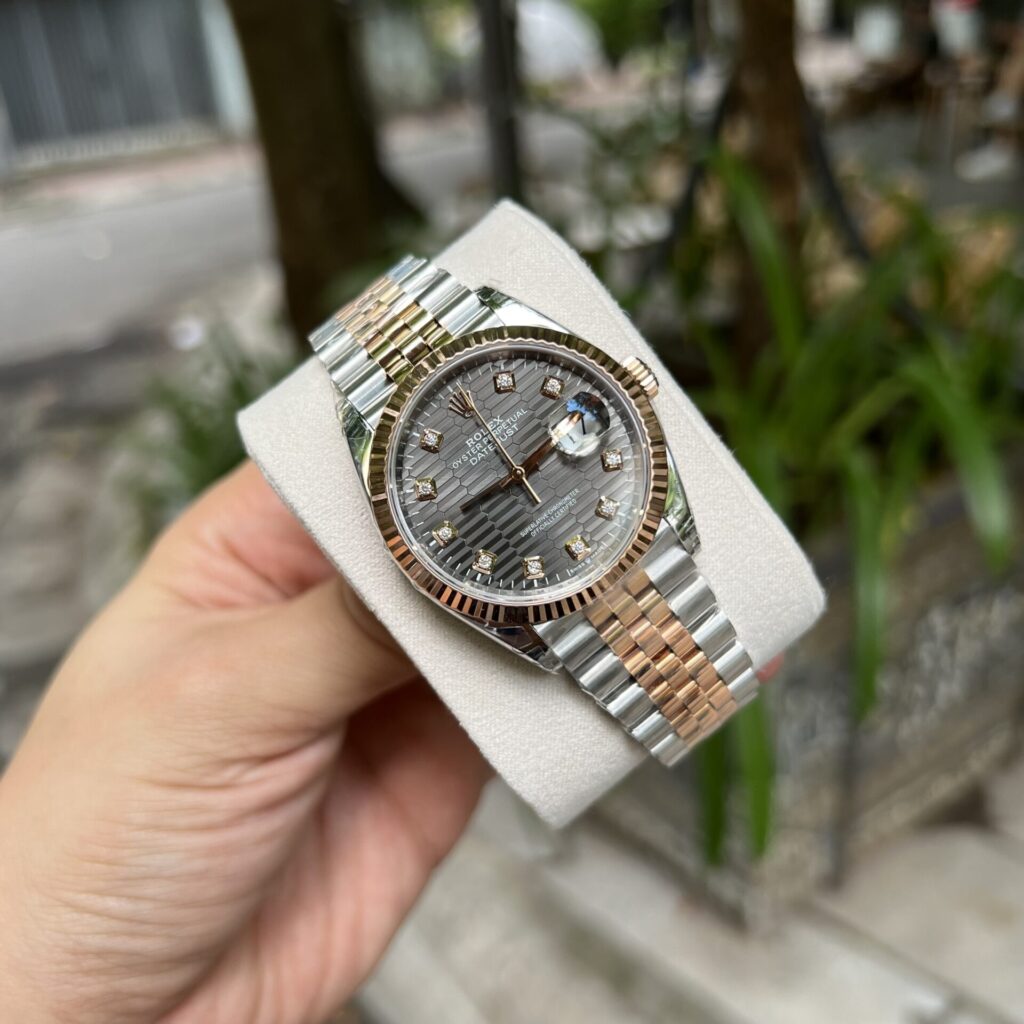 Rolex Replica 1:1 Watch DateJust 126231 Dark Grey Dial Demi Strap VSF 36mm - Top club