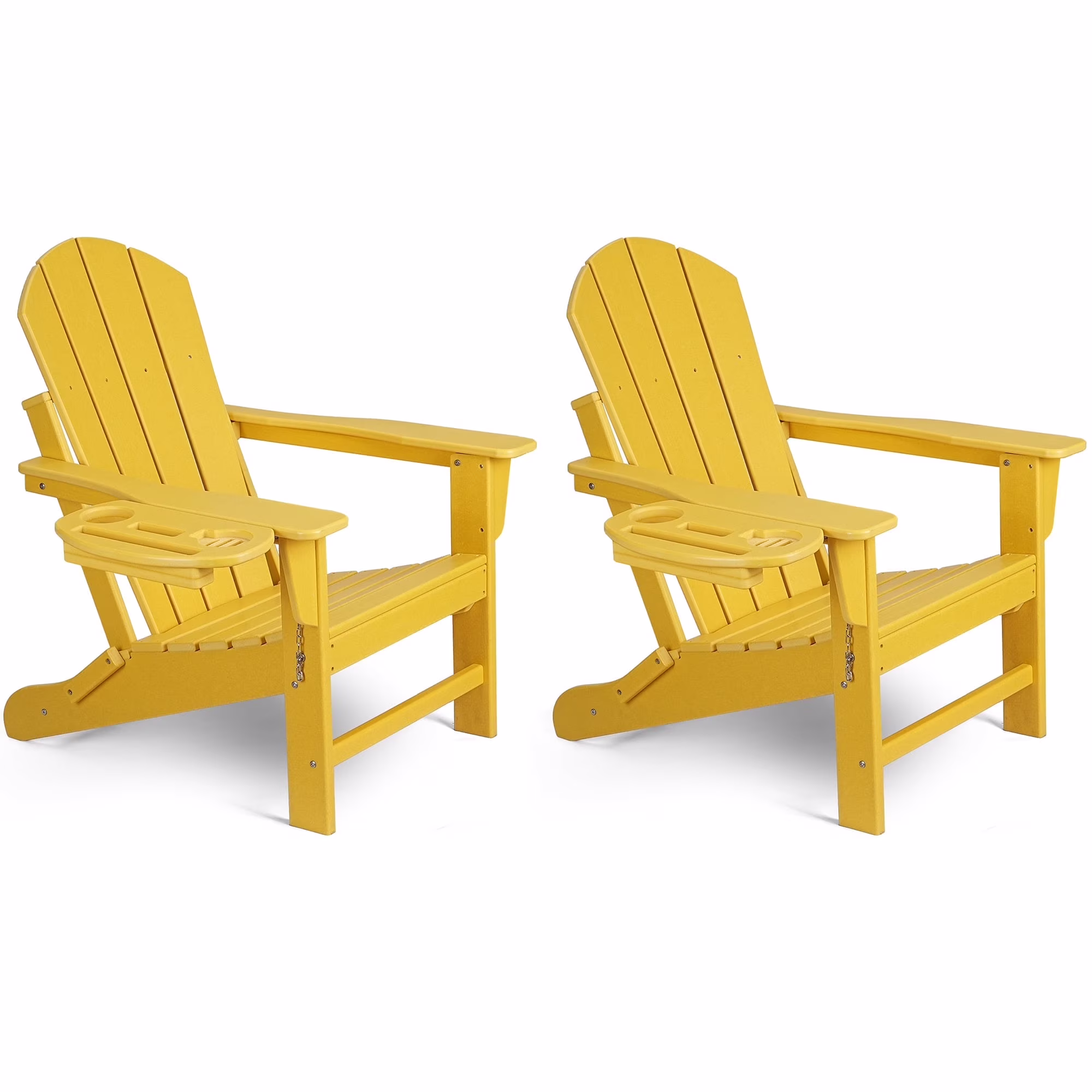 FOOWIN HDPE Plastic Adirondack Chairs Set of 4, Black - Image 27
