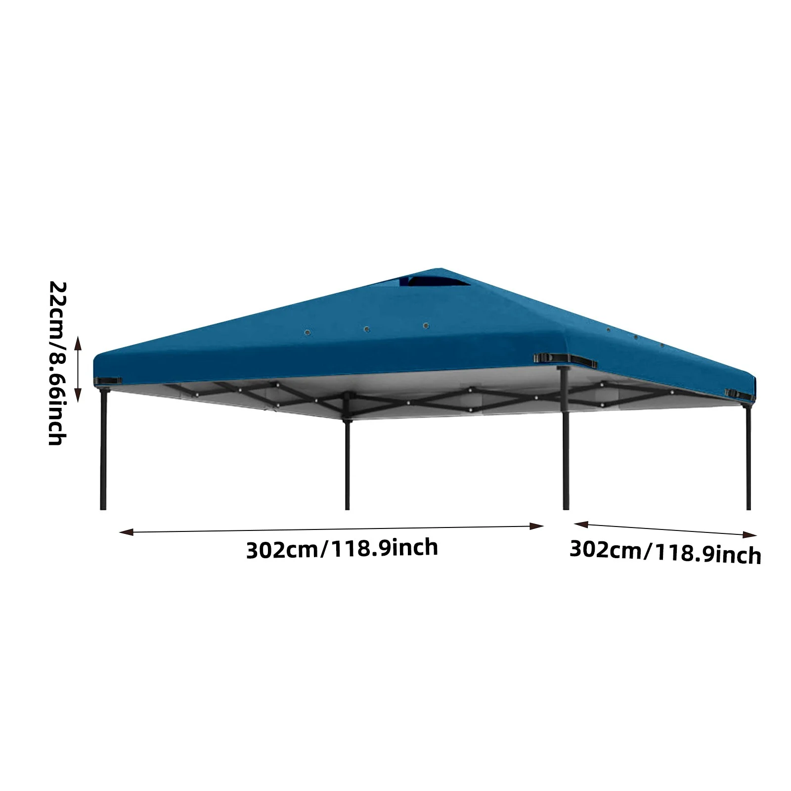 Home Decor 2Pcs 10X10Ft Replacement Cover Tier Gazebo Roof Sunshade Outdoor Cover Sunshade Patio Pavilion Protective Cover
