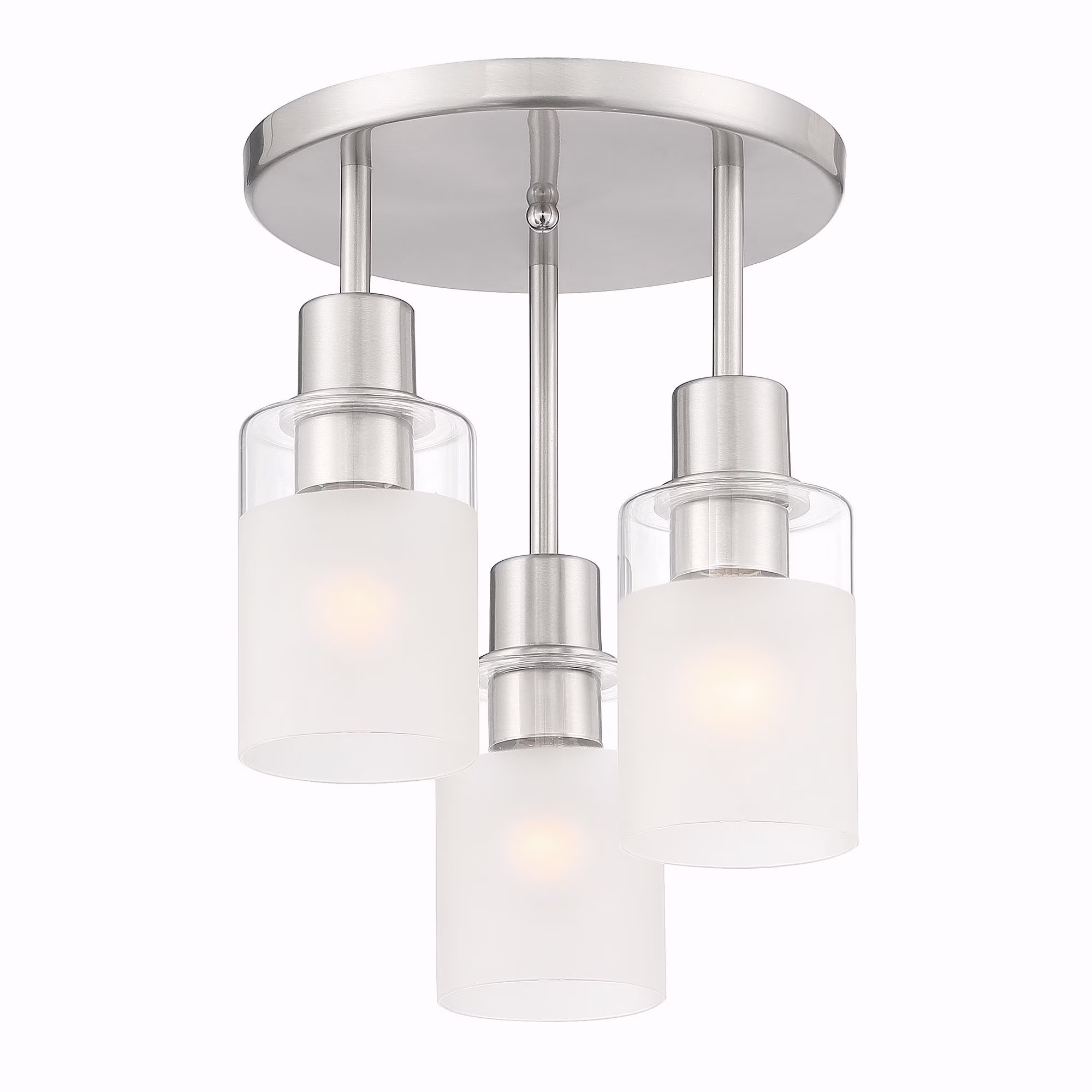 Designers Fountain Cedar Lane 3 Light Matte Black Semi-Flush Mount Ceiling Light, D236M-SF-MB