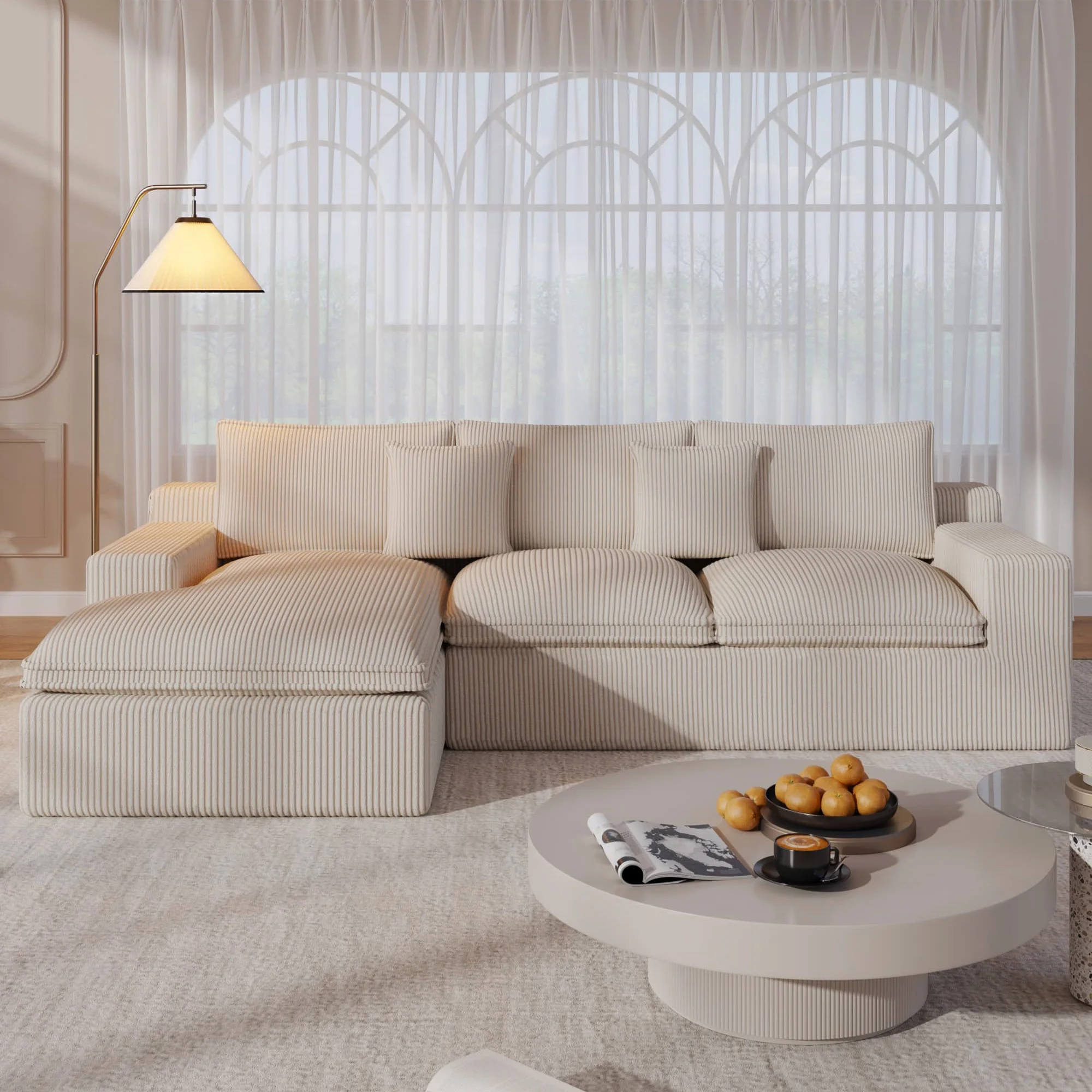 108�� Modular Sectional Sofa, Cloud Sectional Couch with Deep Seat, Modern Modular L-Shape Sofa Couch with Chaise,Upholstered Couches for Living Room Bedroom - Image 11