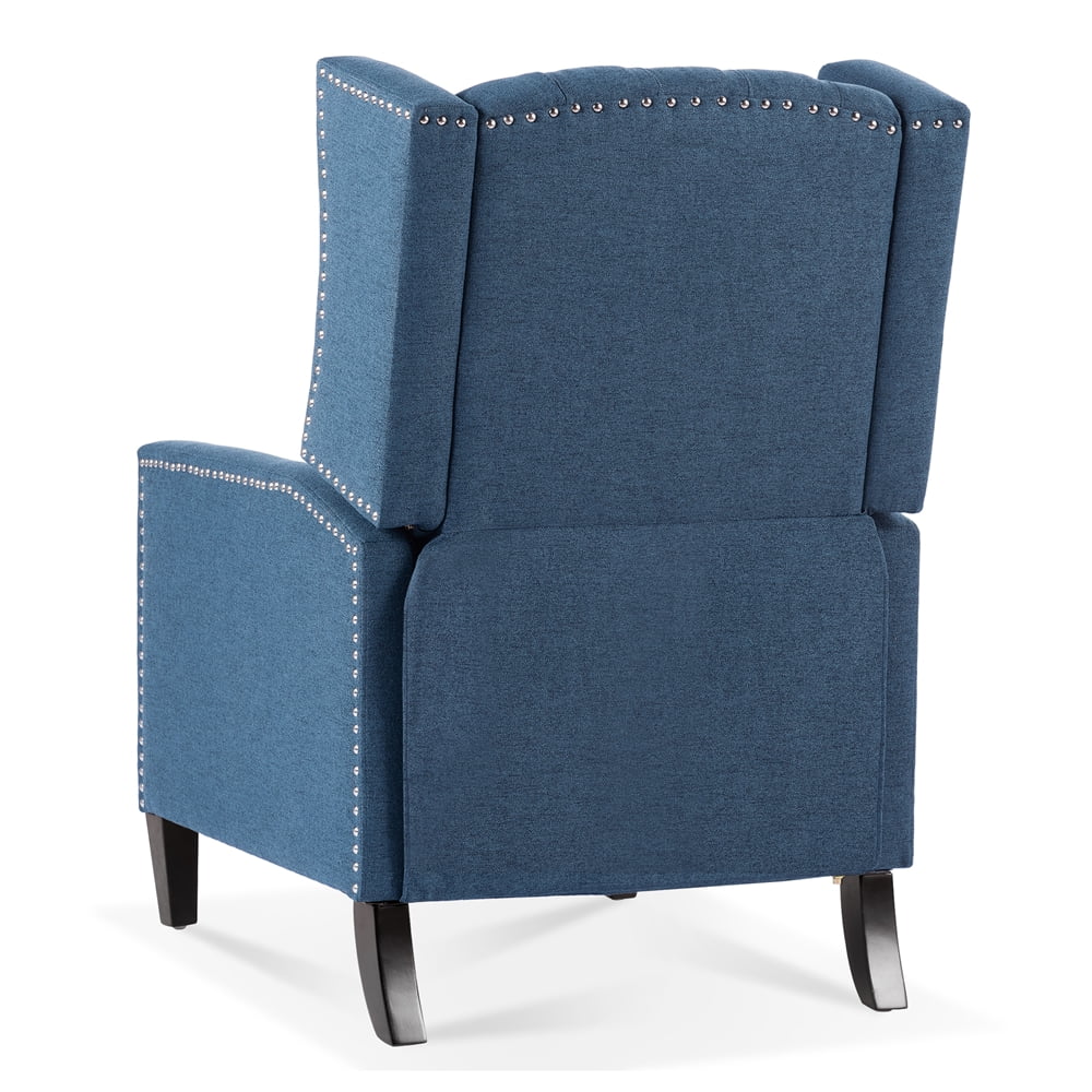 Triple Tree Modern Fabric Foam Wood Solid Print Nailhead Trim Accent Chair, Beige - Image 26