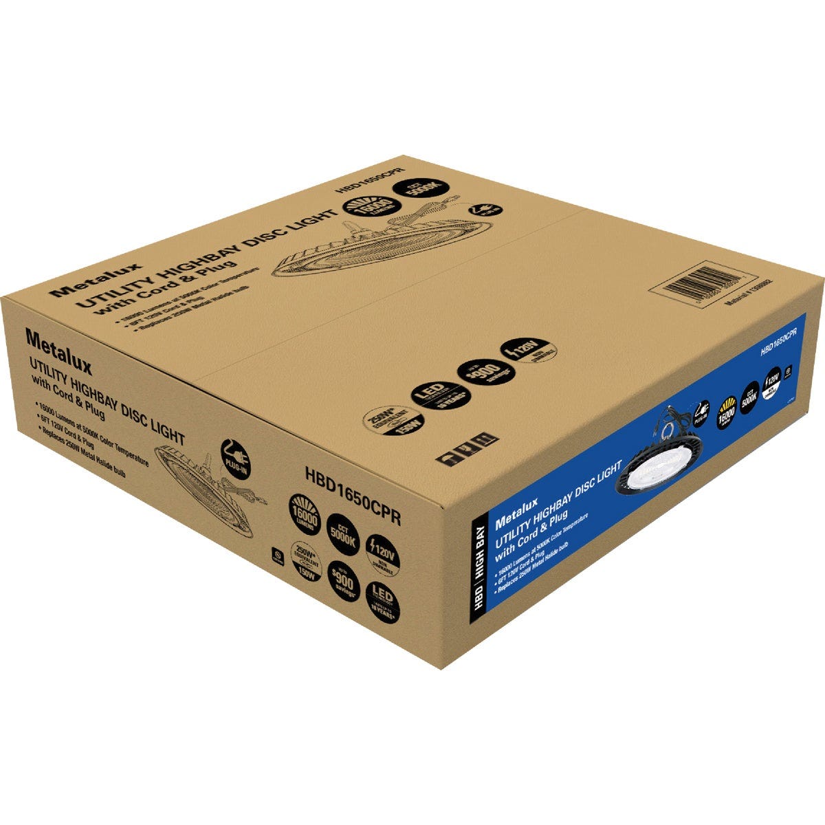 Metalux 11 In. 180W Equivalent 16,000 Lm. 5000K CCT High Bay