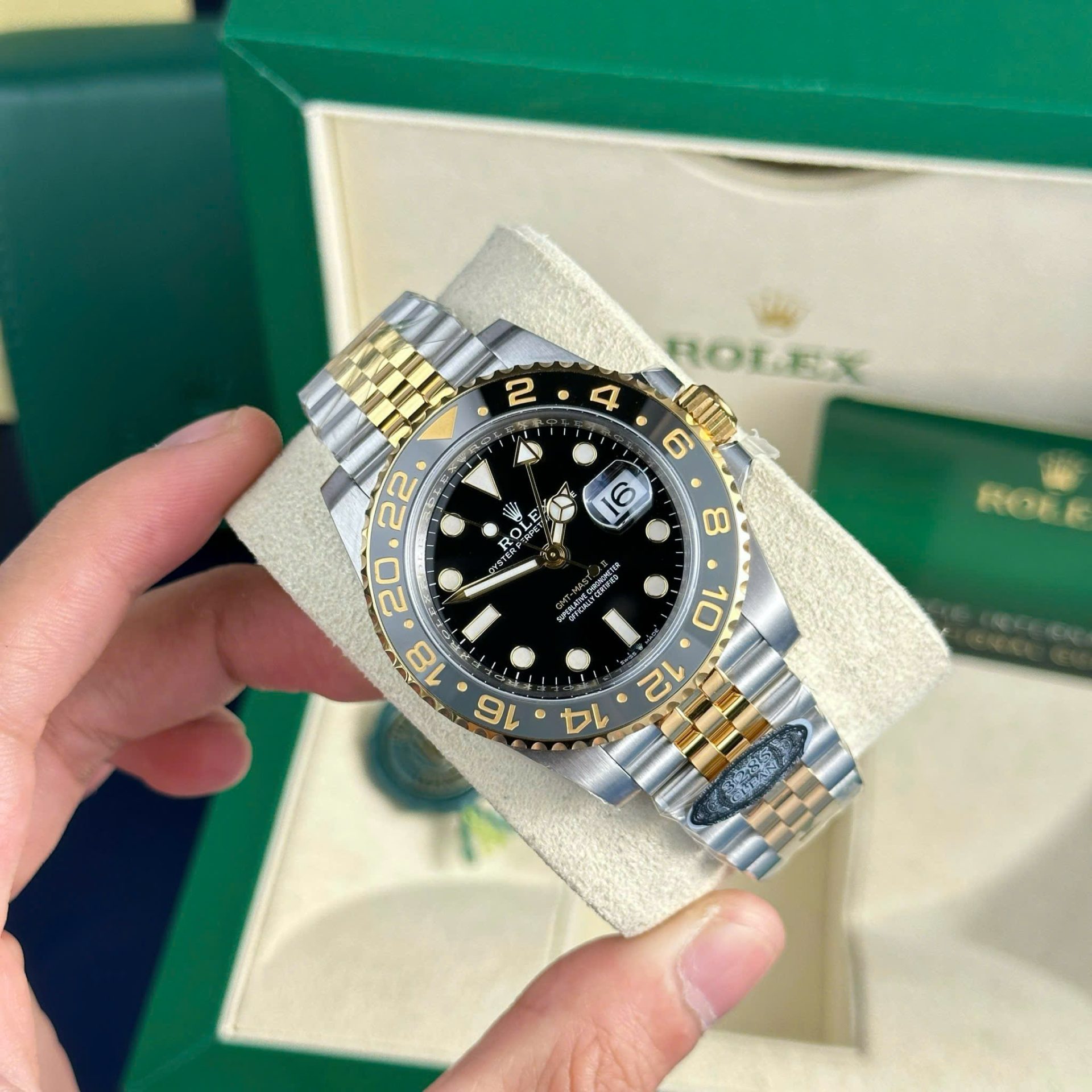 Rolex Replica Watch GMT-Master II 126713GRNR Black Dial Clean Factory 41mm - Elite Watch Atelier