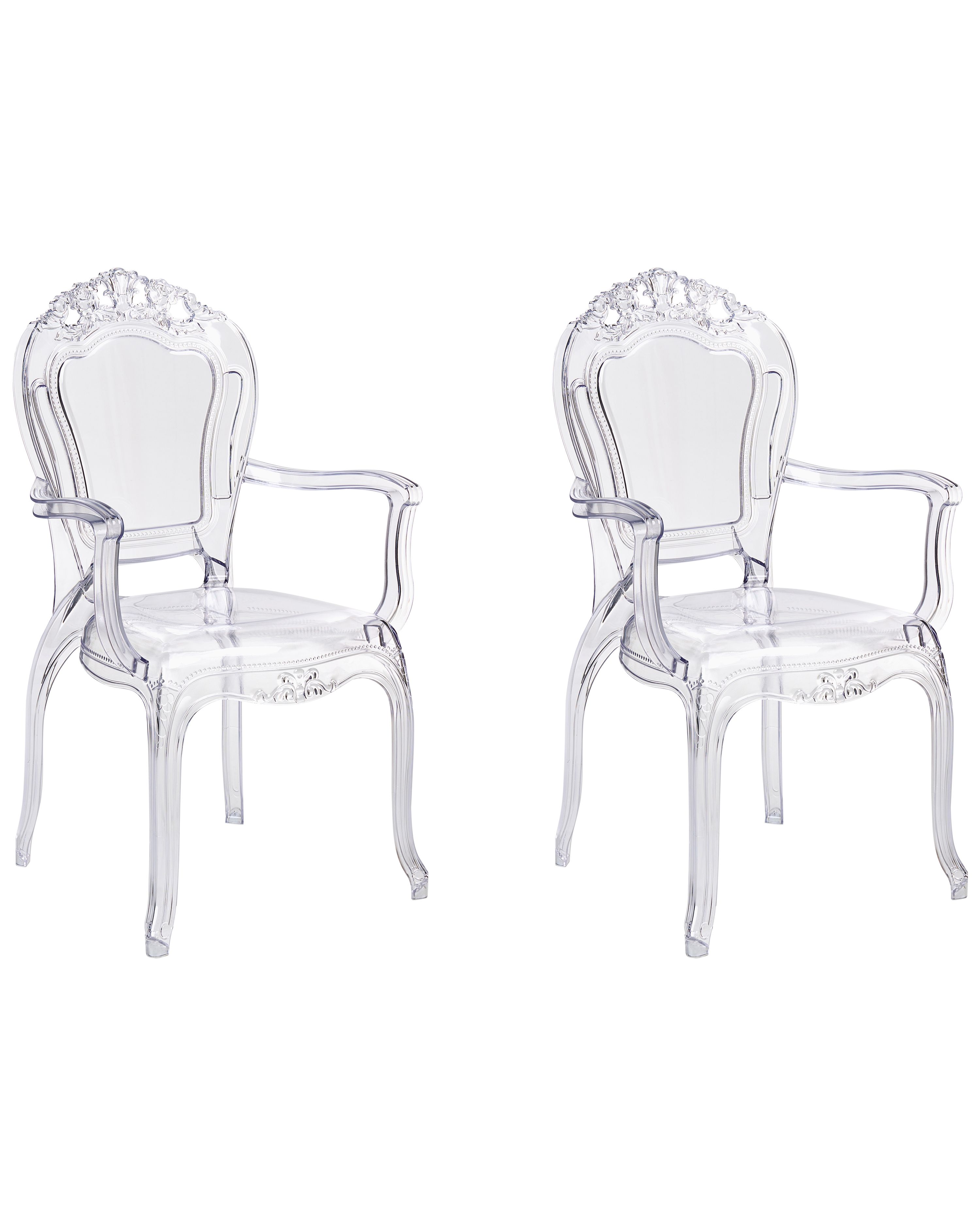 Set of 2 Dining Chairs VERMONT Transparent
