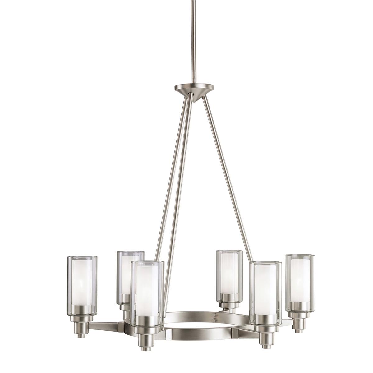 2344NI-Kichler Lighting-Circolo - 6 light Chandelier - with Soft Contemporary inspirations - 26.5 inches tall by 26 inches wide-Brushed Nickel Finish