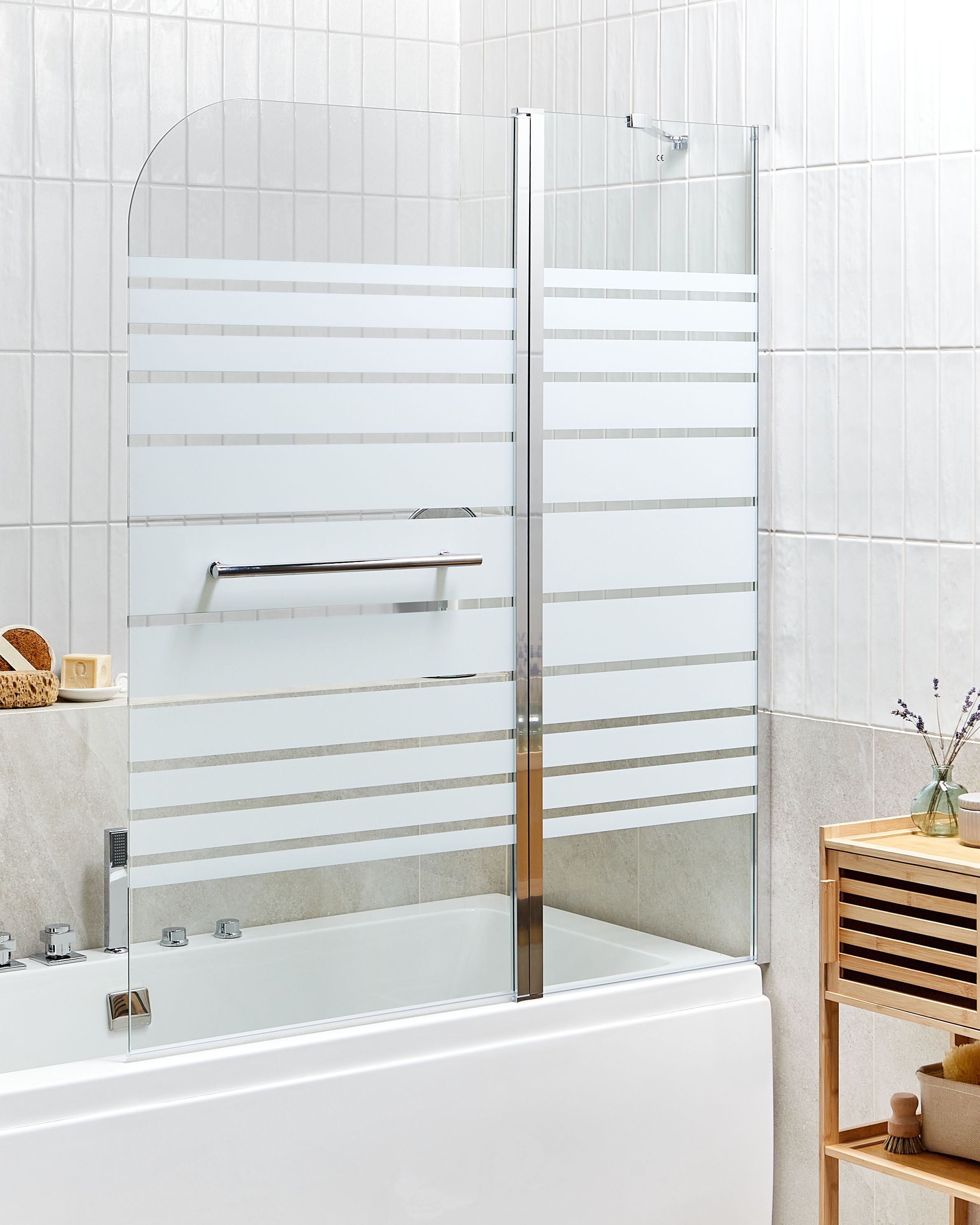 Shower Bath Screen TUAPI 1400 x 1200 mm Silver