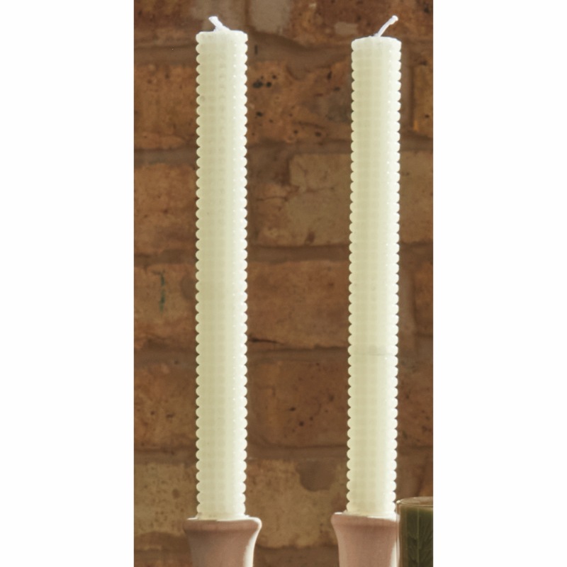 Set of 2 Hobnail Taper Candles - MIDNIGHT VELVET CATALOG