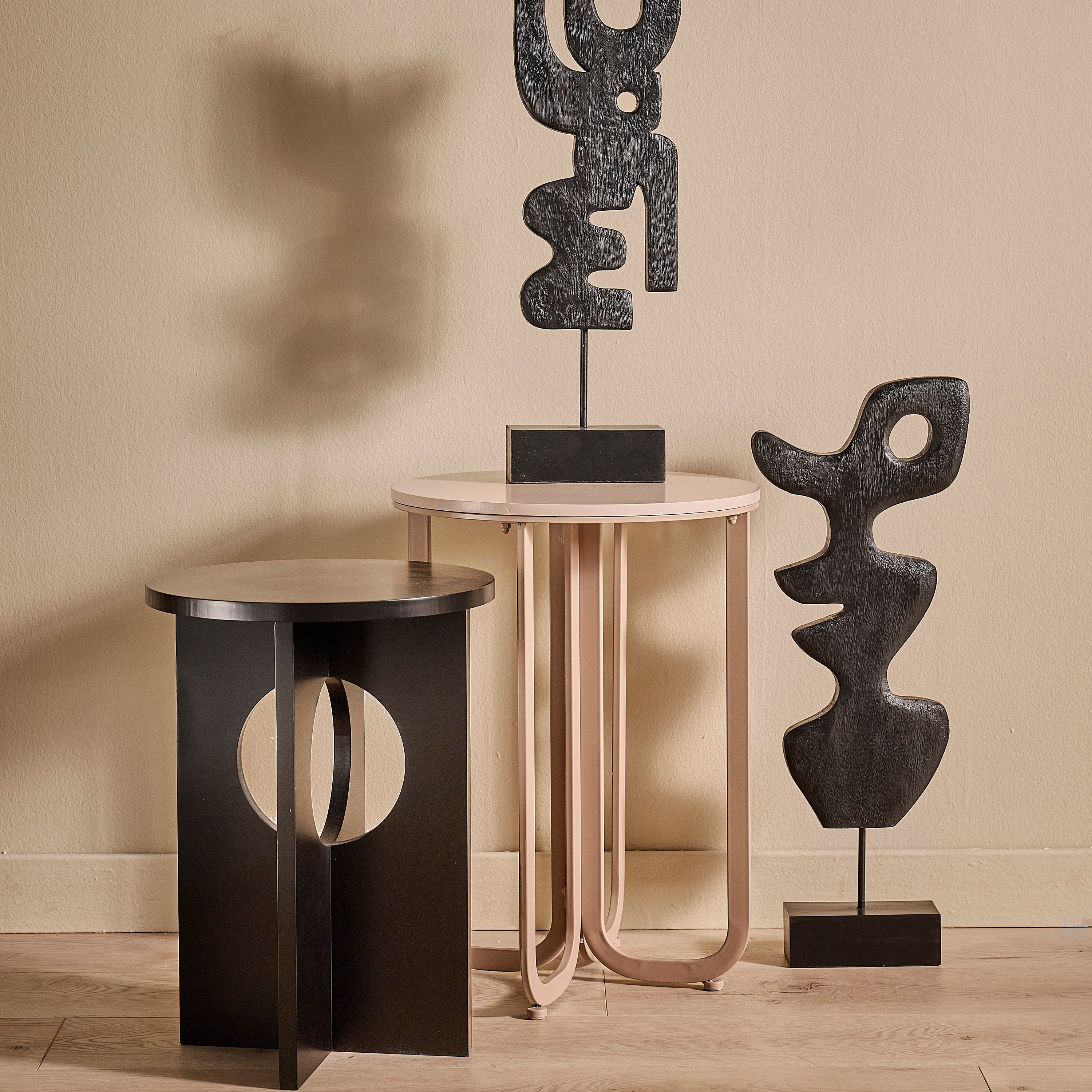 Blokker Structure Ornament H 67 cm - Zwart