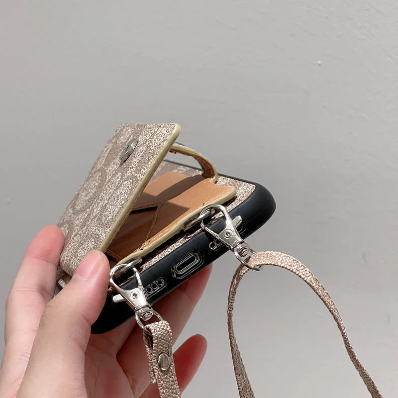 Coach iPhone Case With Wallet And  Strap White -SZK240402 - Wholesale & Influencer