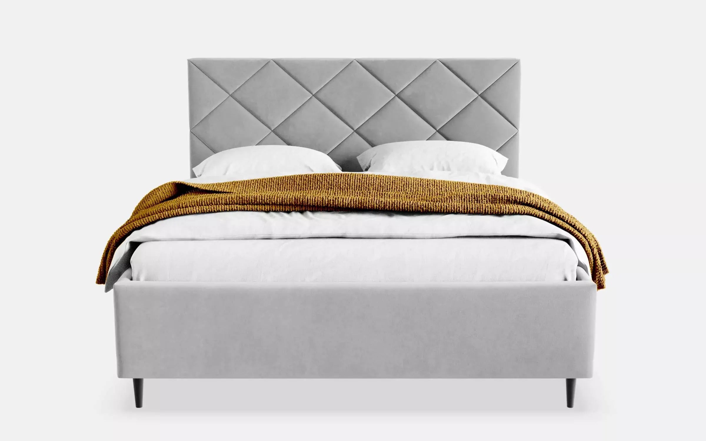 Blokker Beau Tweepersoonsbed 180 x 200 cm - Lichtgrijs