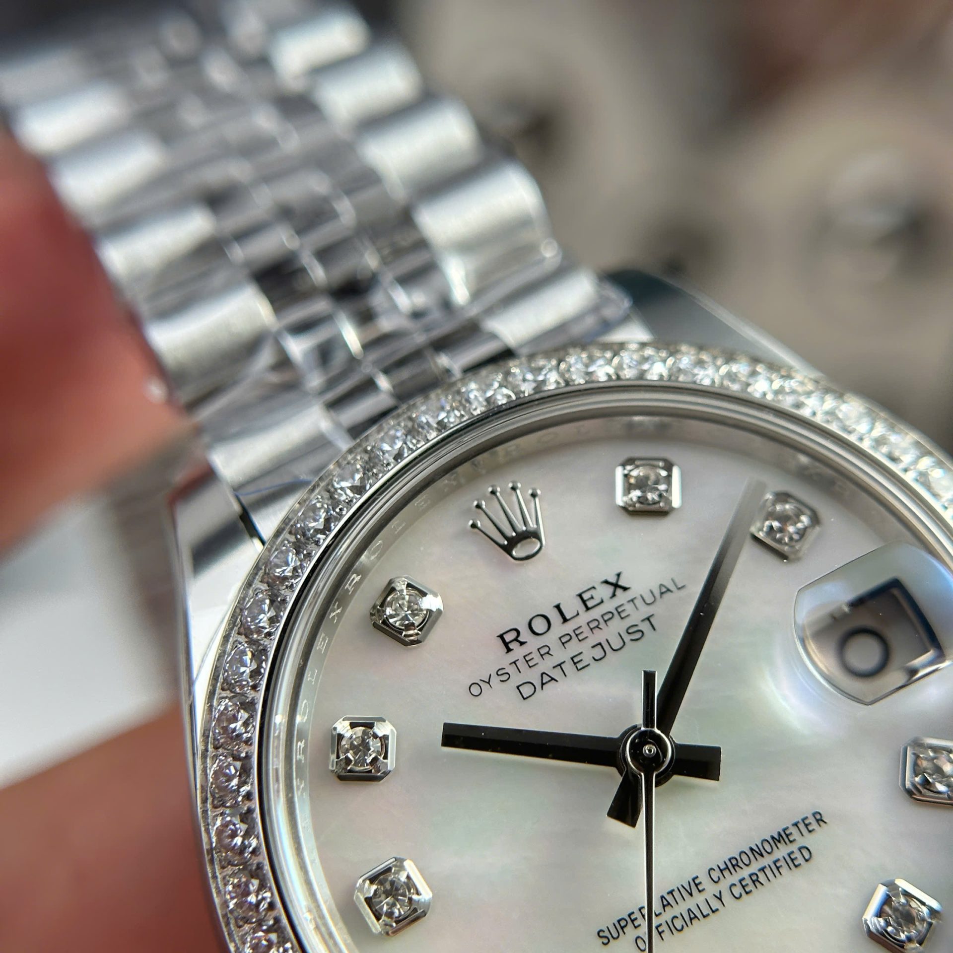 Rolex DateJust Fake Watch Women Dial MOP Bezel Diamonds CZ THB Factory 31mm - Top club