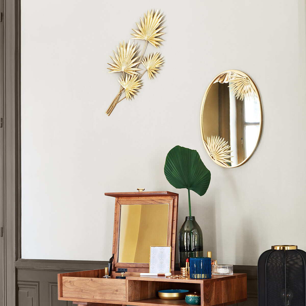 Wall decoration"Feel" Golden, 39x73 cm