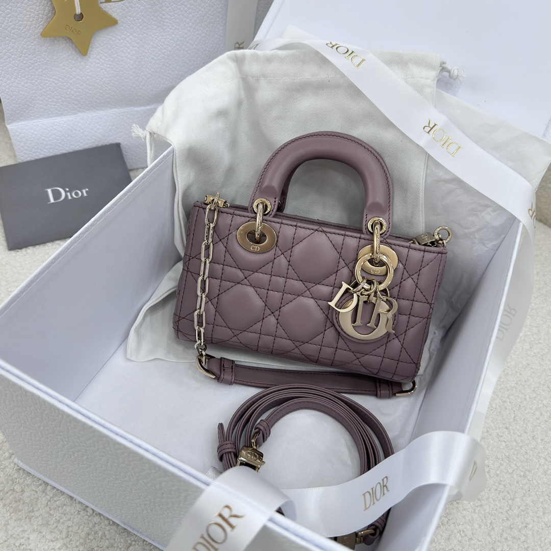 Dior Small Lady D-Joy Bag Purple For Women 6,3in/16cm1:1High-quality replica
