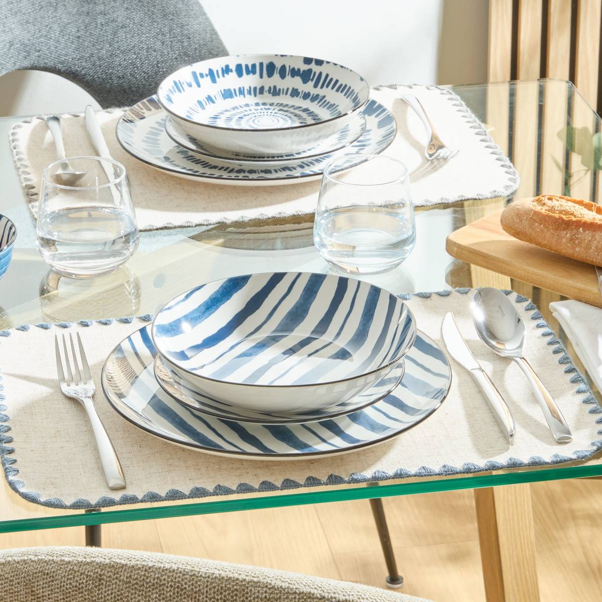 Set of 6 deep plates "Umami" Porcelain, D.20 cm