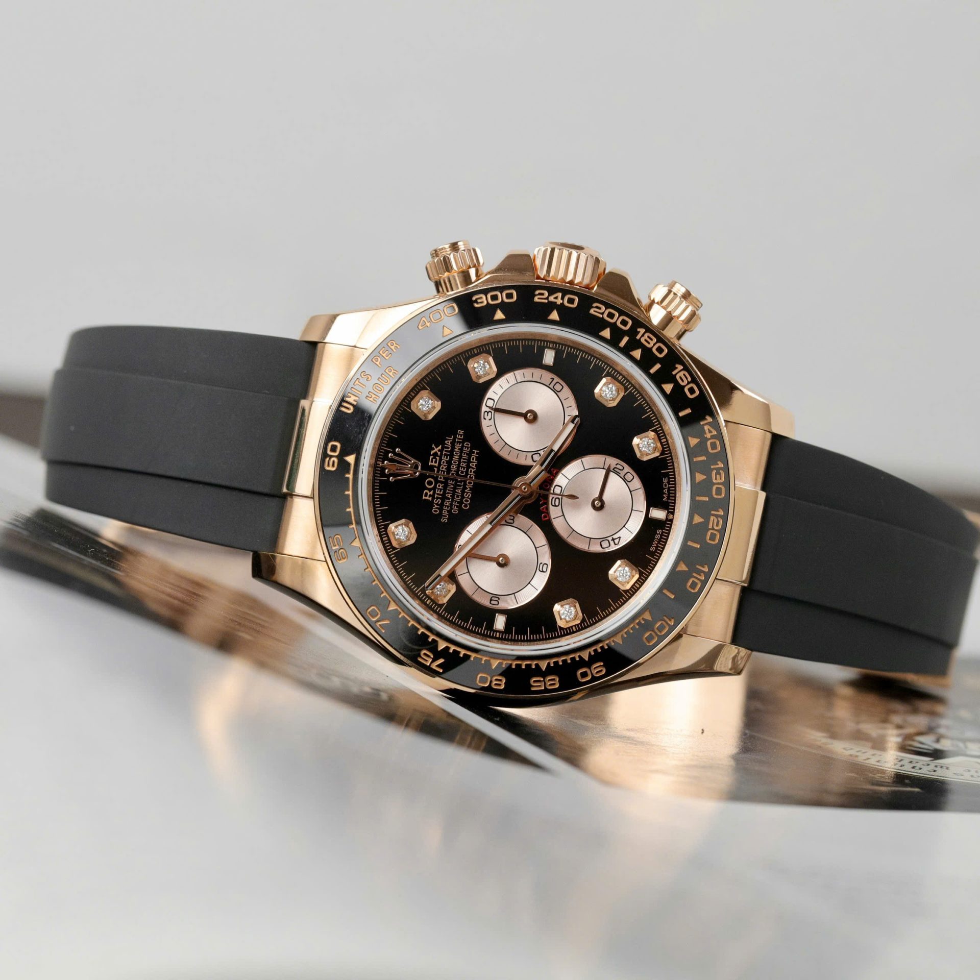 Rolex Daytona 126515 Dial Black Replica Watch Weight 163Gram Custom Gold Wrapped 40mm - Elite Watch Atelier
