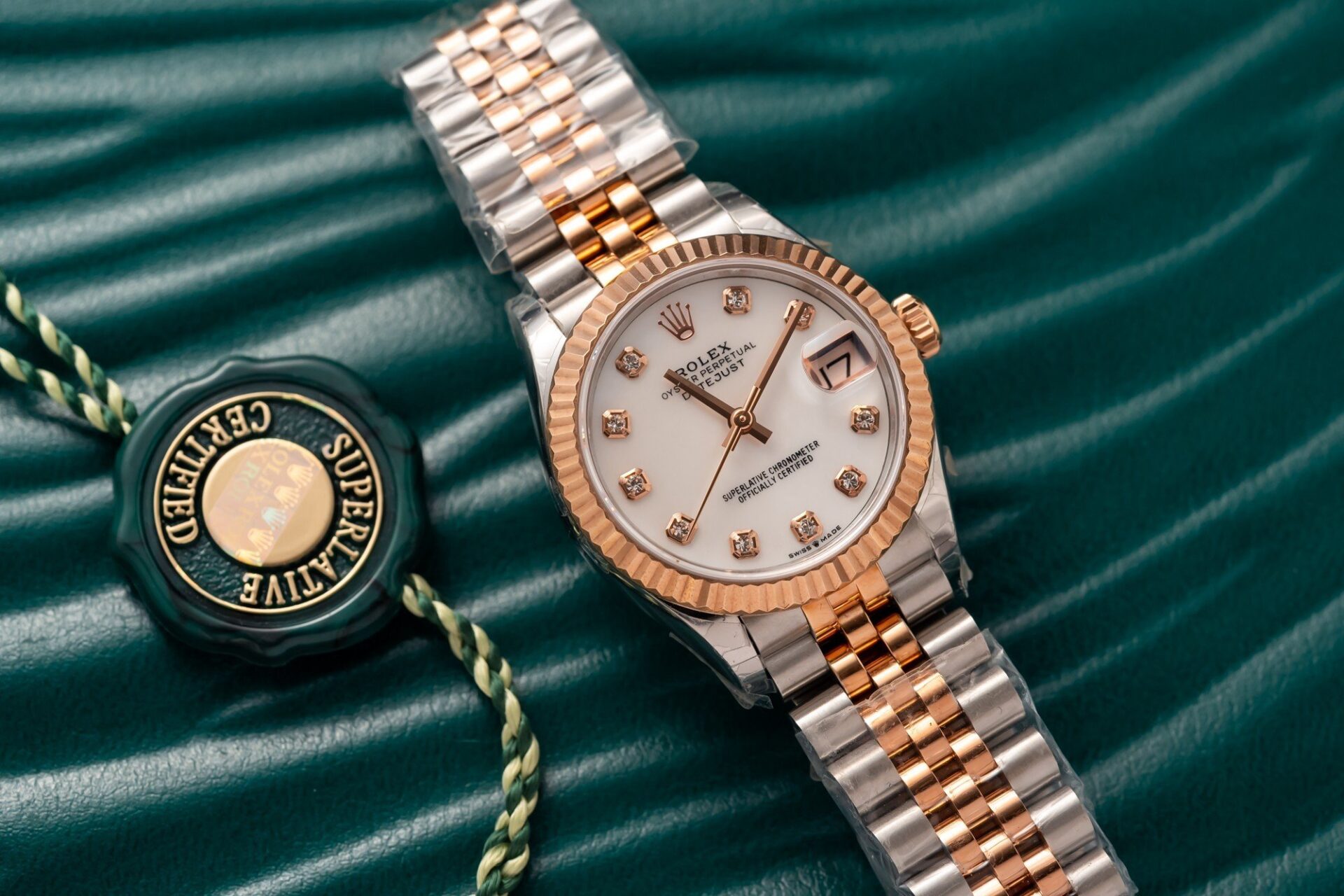 Rolex DateJust Replica Watch Demi Rose Gold 31mm - Elite Watch Atelier