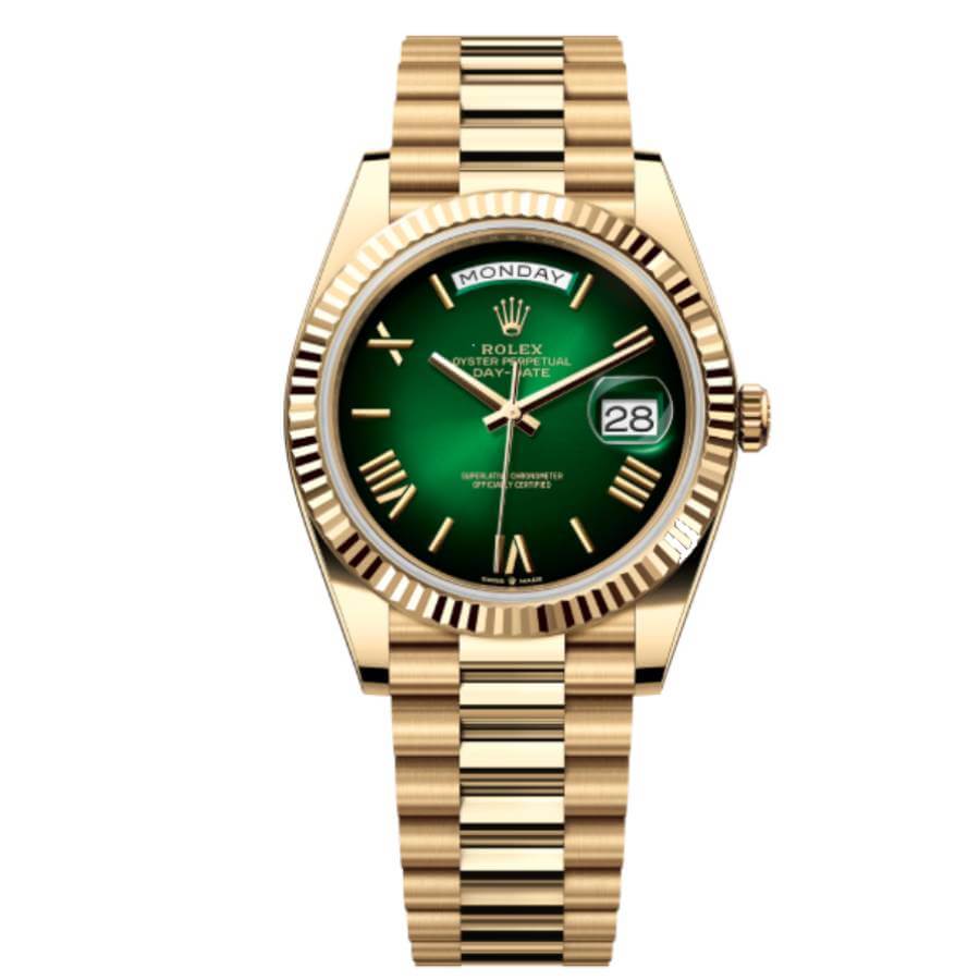 Rolex Day-Date Green Ombre Replica - Elite Watch Atelier