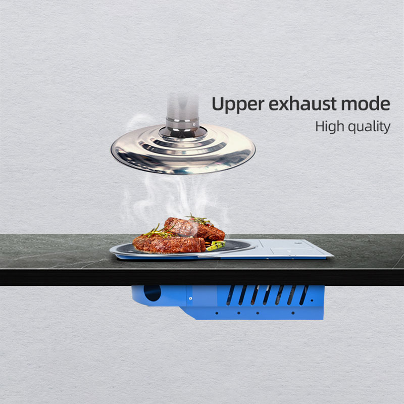 Commercial Indoor Yakitori Gas Grill Korean Barbecue Embedded Stainless Steel Butane Gas BBQ Grill