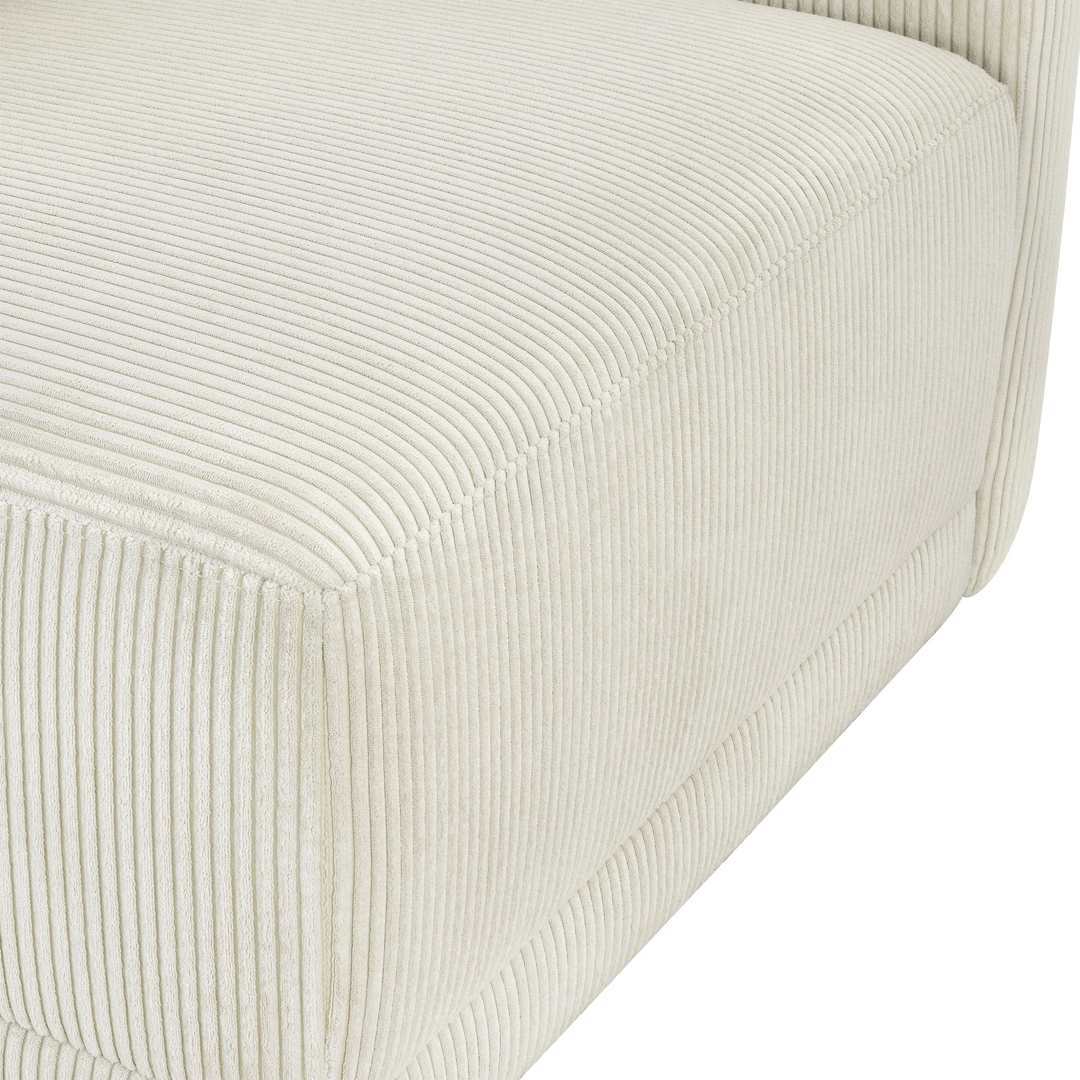 Beautiful Drew Modular Sectional Sofa with Ottoman by Drew Barrymore, Gray Fabric - Image 50