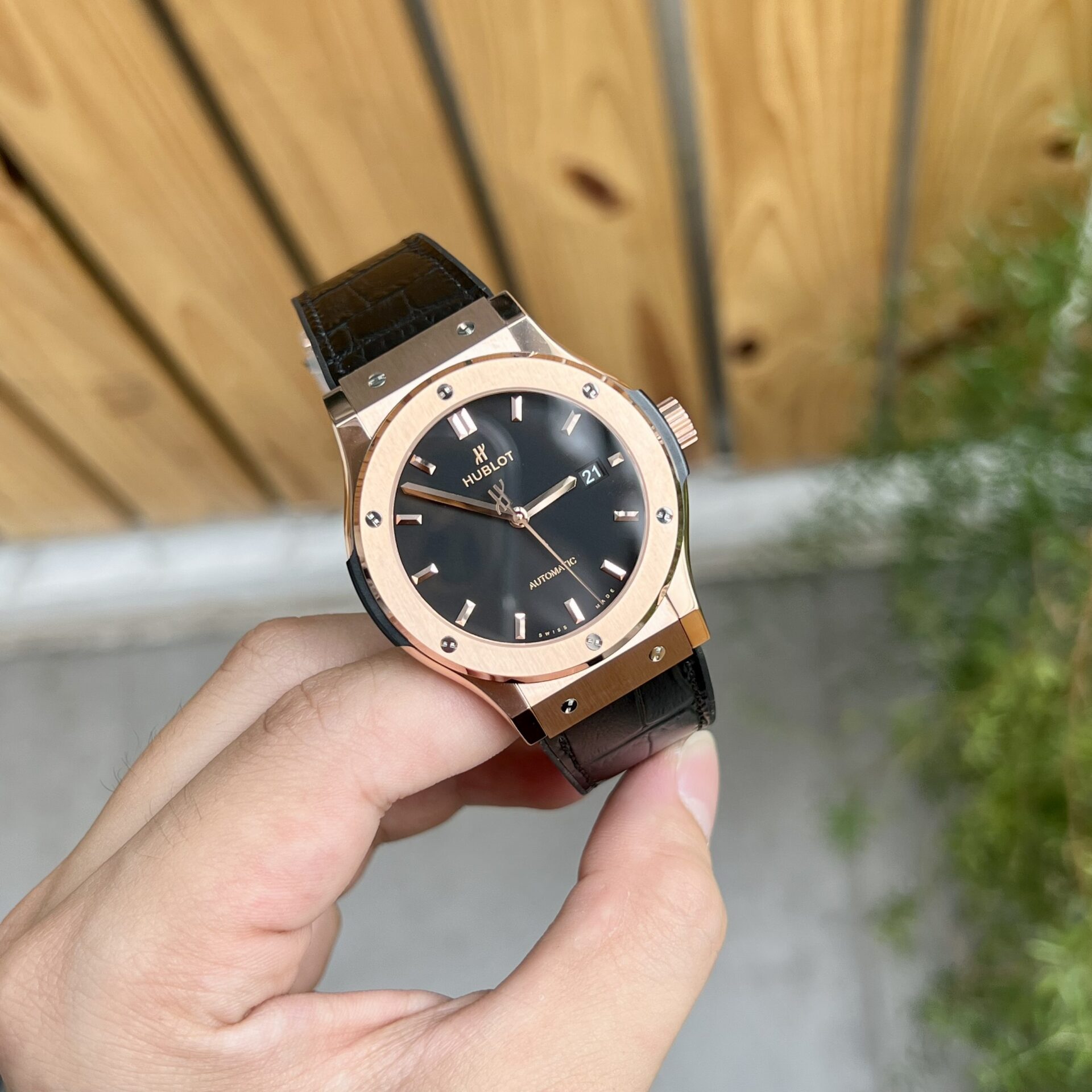 Hublot Replica 1:1 Watch Classic Fusion Titanium King Gold Black JJF 2023 42mm - Top club