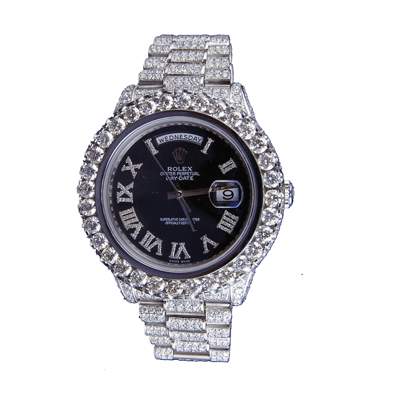 Rolex Day-Date 218239 Fully Iced Out Replica - Elite Watch Atelier