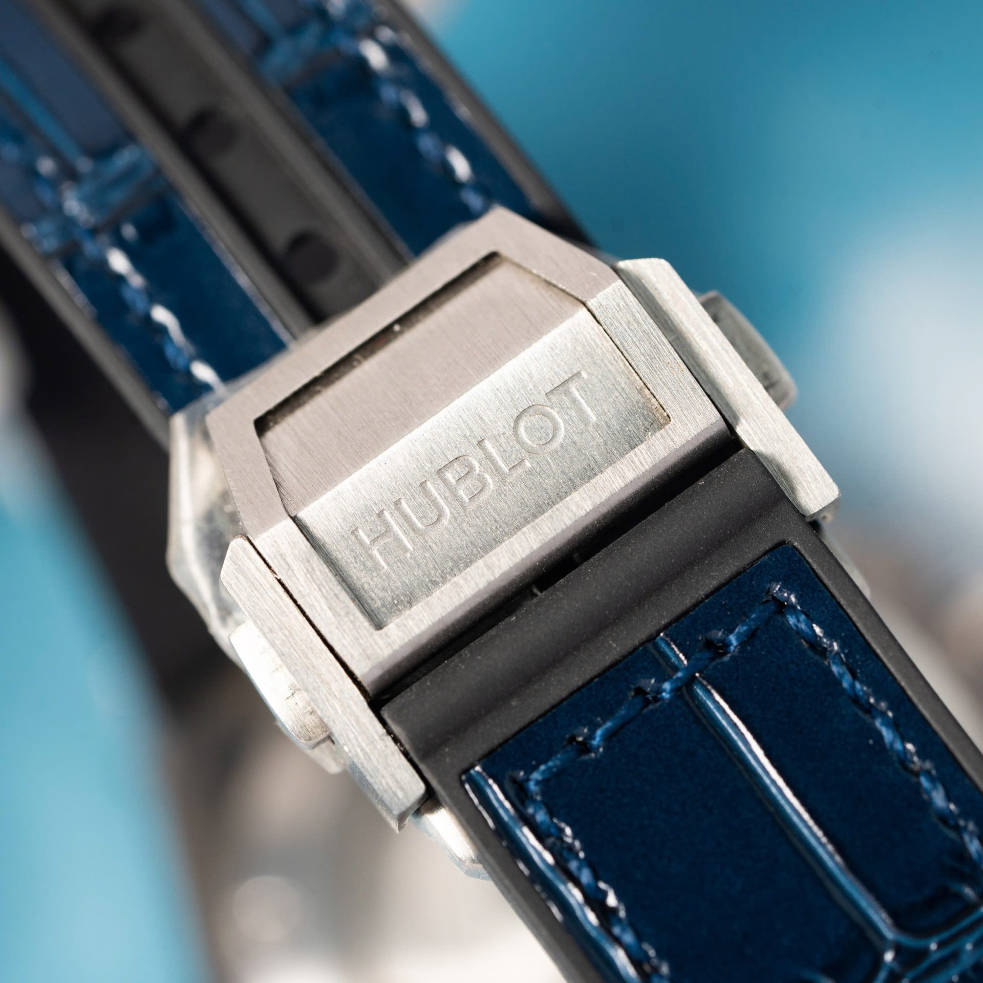 Hublot Replica 11 Watch Big Bang One Click Blue With Full Diamond 39mm - Top club