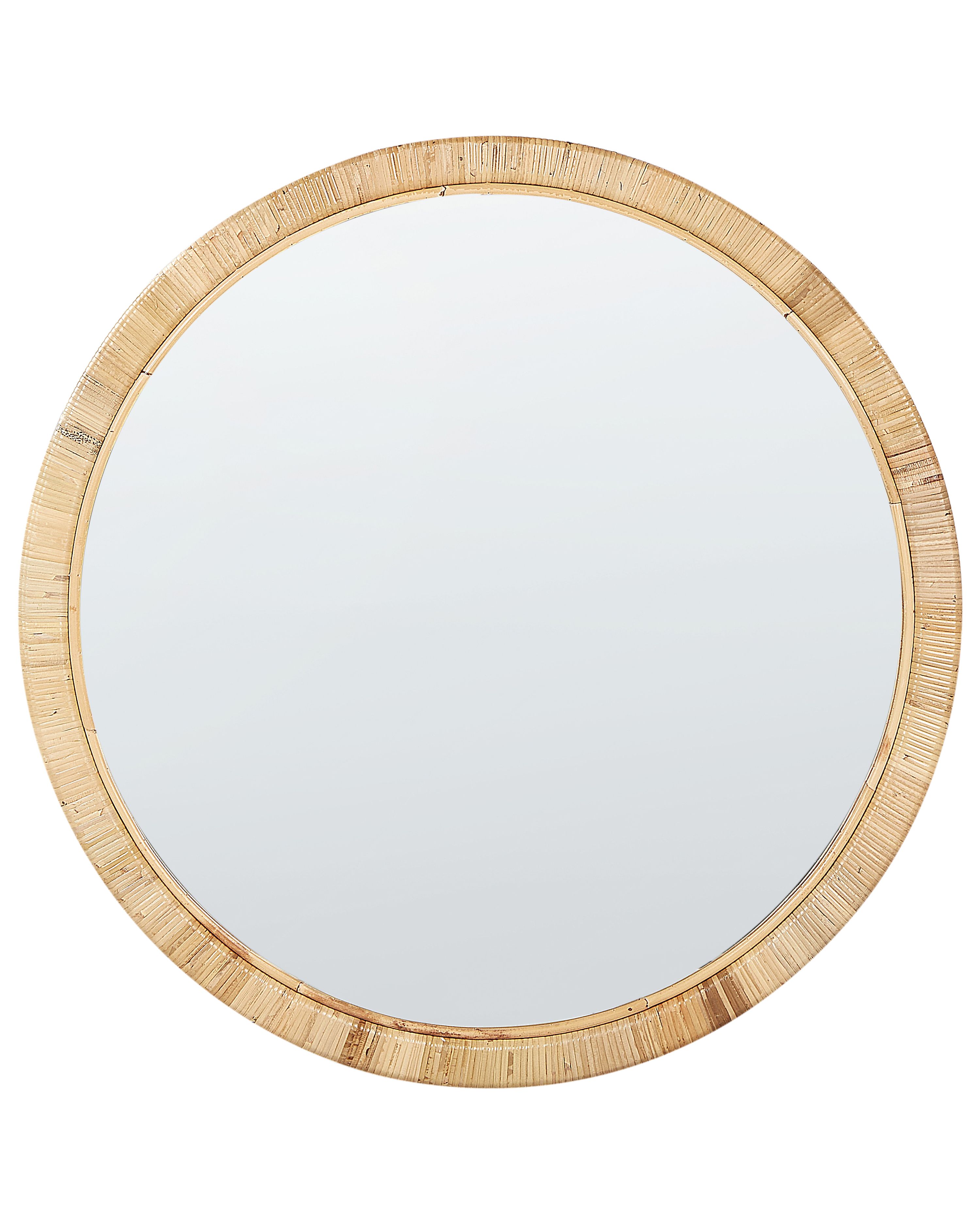 Wall Mirror ANLEZY 80 cm 80 cm Rattan Natural