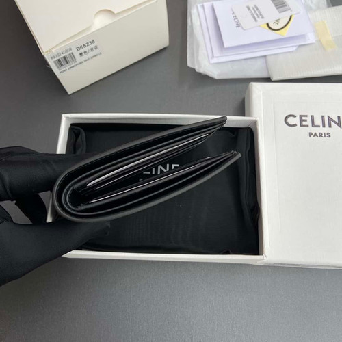 CELINE TRIOMPHE logo printed double-fold wallet