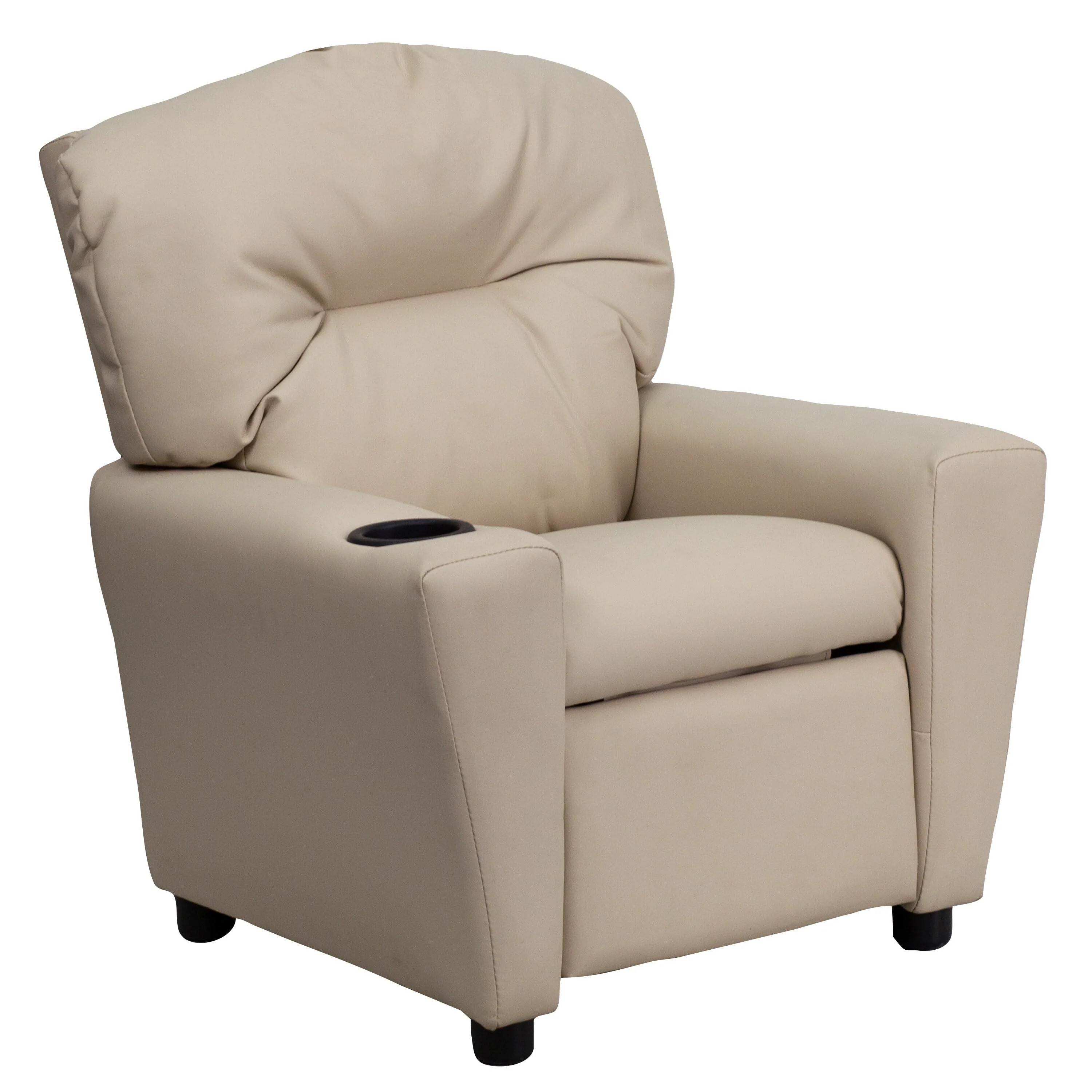 Lancaster Home Contemporary Kids Recliner with Cup Holder Brown Microfiber - Image 2