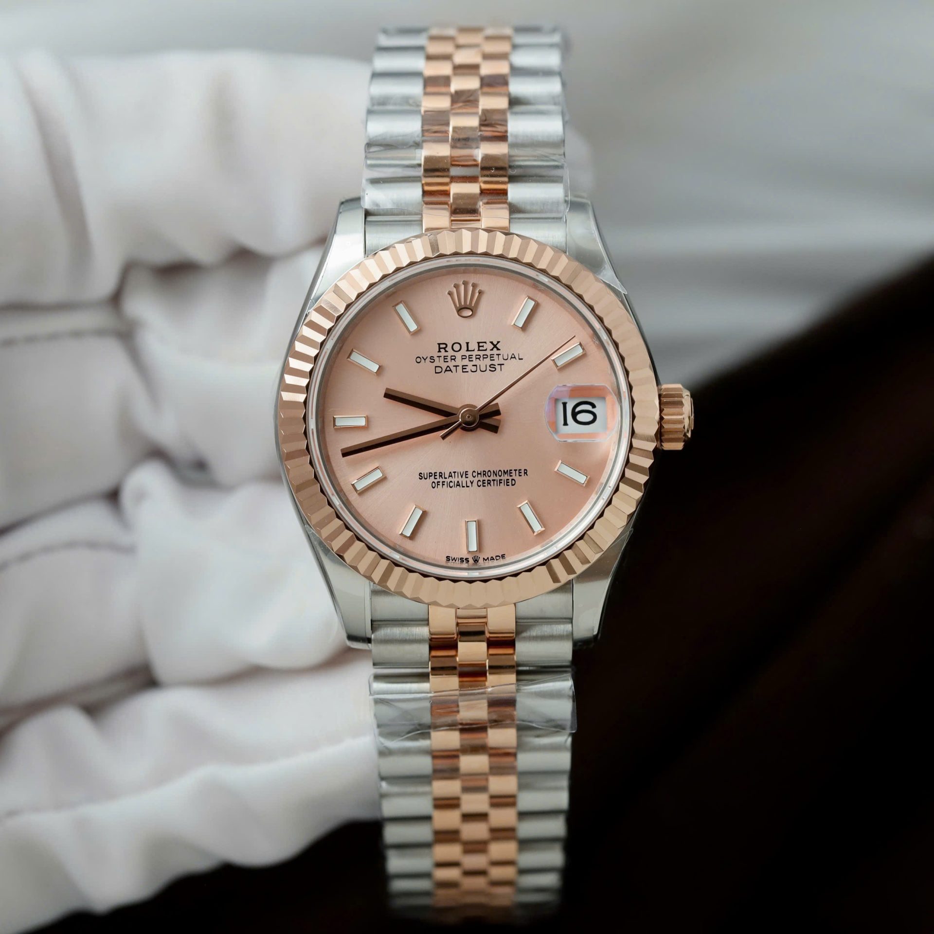 Rolex DateJust Imitation Luxury Watches Pink Dial Jubilee Strap THB Factory 31mm - Elite Watch Atelier