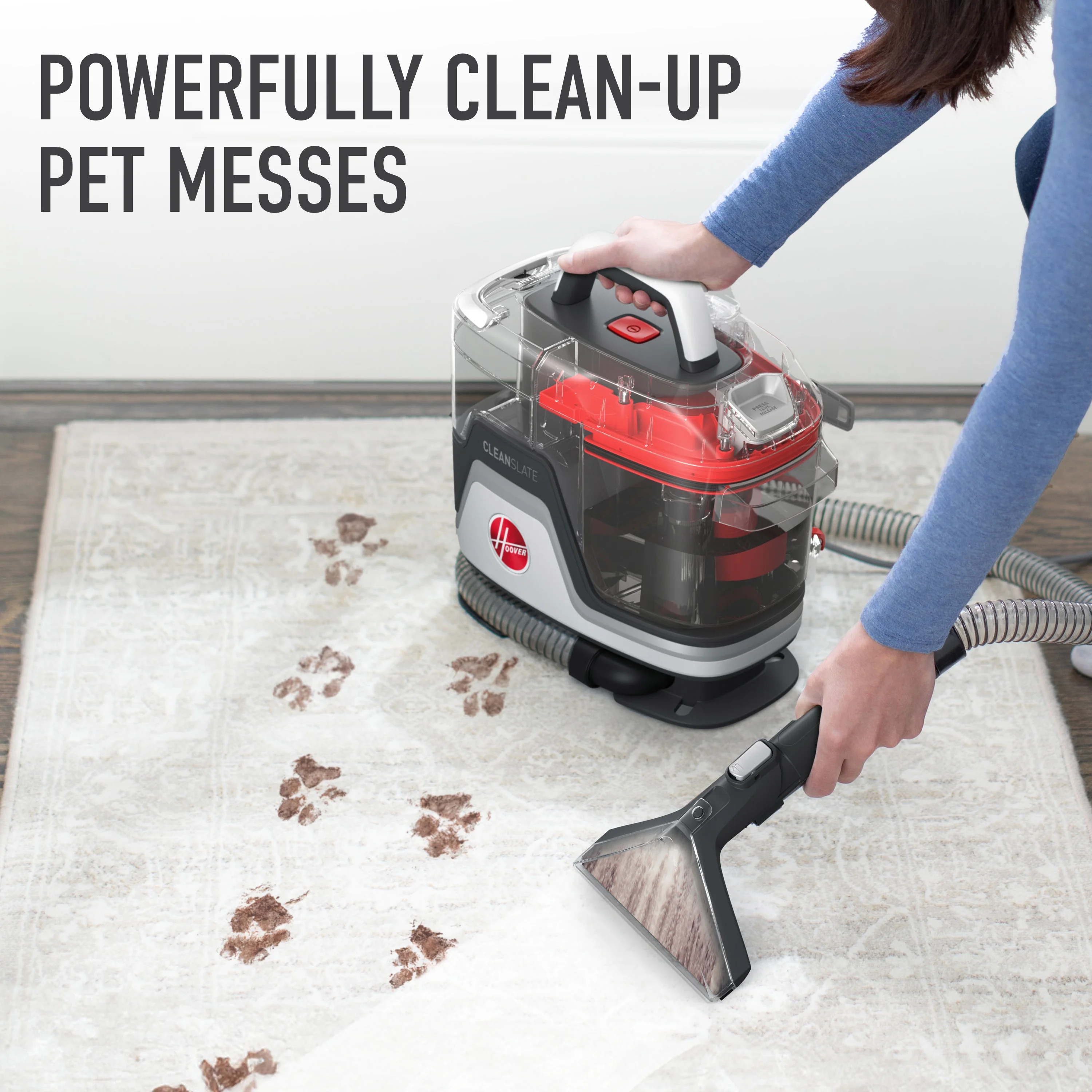 Hoover CleanSlate, Portable Spot Cleaner, for Carpet, Upholstery & Stairs, Pet Stain Removal, Lightweight, FH14010 - Image 8